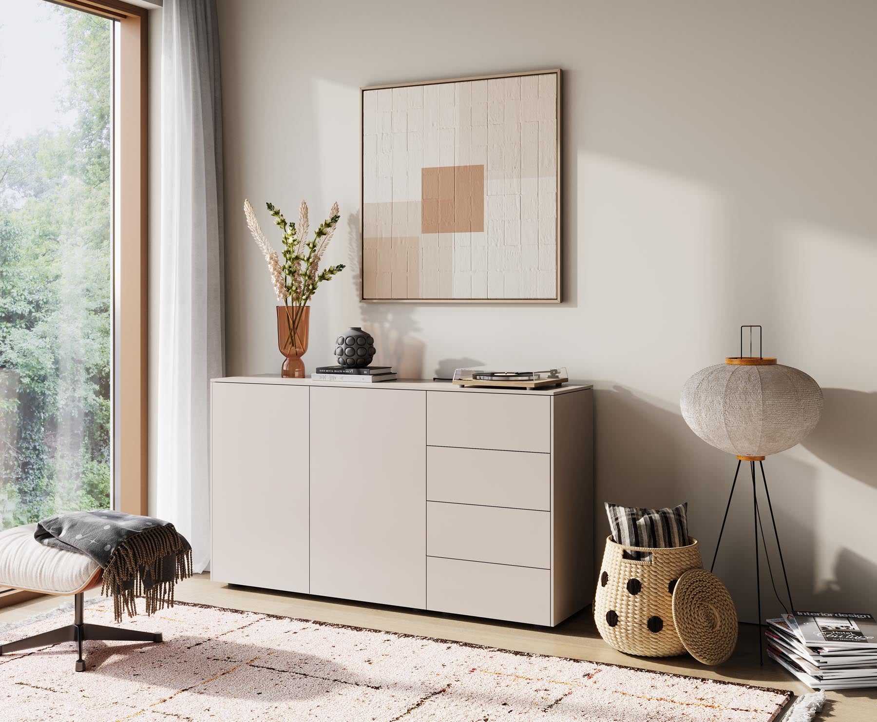 Aventa Sideboard V4 in Kaschmirgrau präsentiert im Onlineshop von KAQTU Design AG. Sideboard ist von Müller Möbelwerkstätten