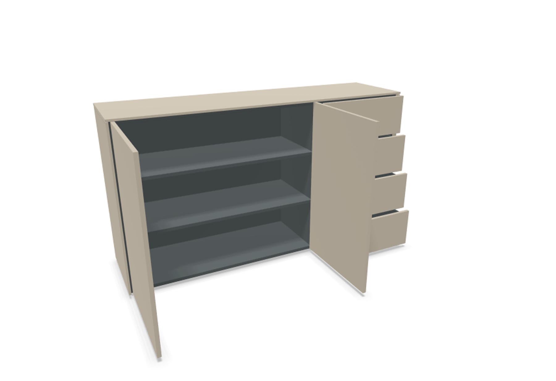 Aventa Sideboard V4 in Steingrau präsentiert im Onlineshop von KAQTU Design AG. Sideboard ist von Müller Möbelwerkstätten