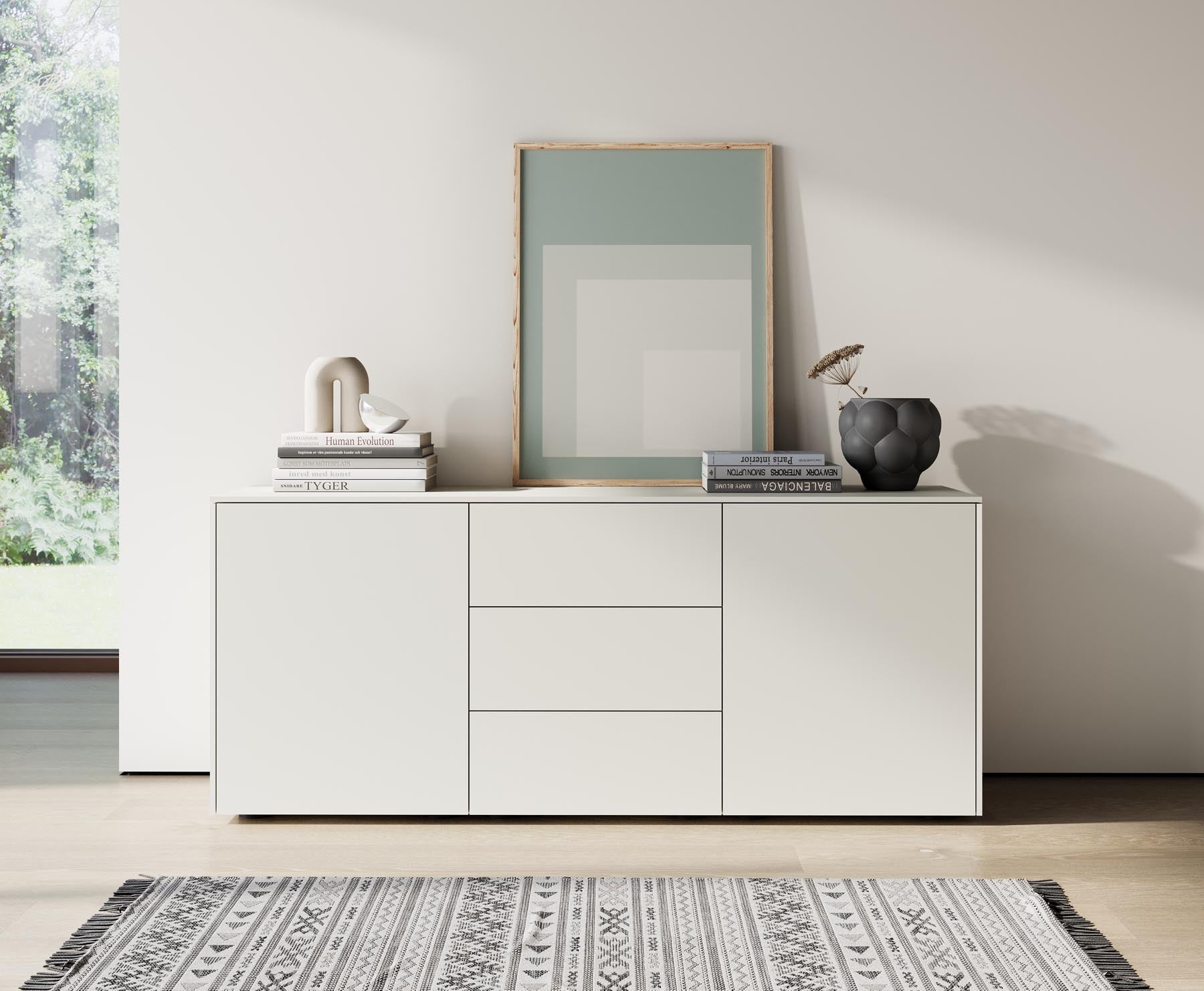 Aventa Sideboard V5 in Weiss präsentiert im Onlineshop von KAQTU Design AG. Sideboard ist von Müller Möbelwerkstätten
