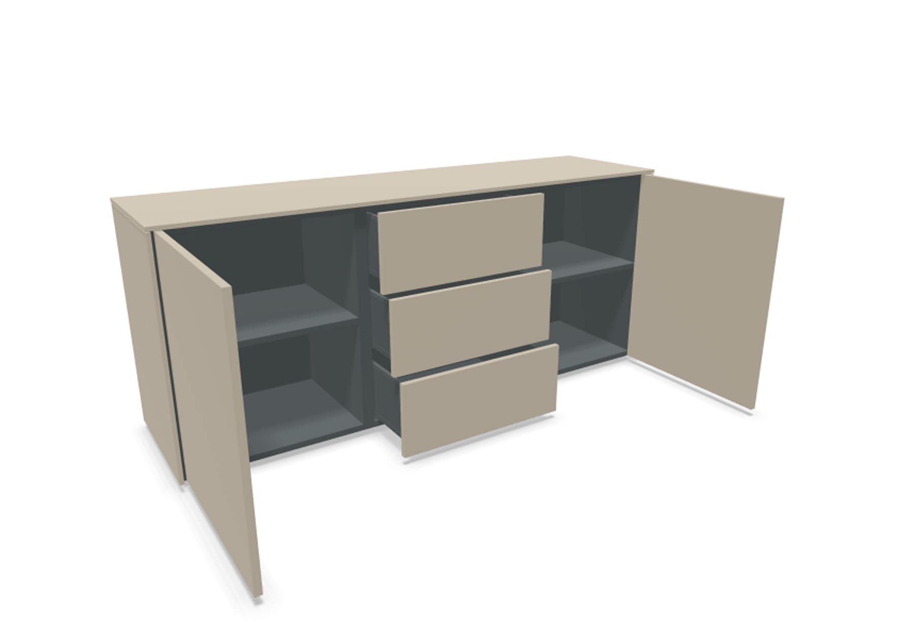Aventa Sideboard V5 in Steingrau präsentiert im Onlineshop von KAQTU Design AG. Sideboard ist von Müller Möbelwerkstätten
