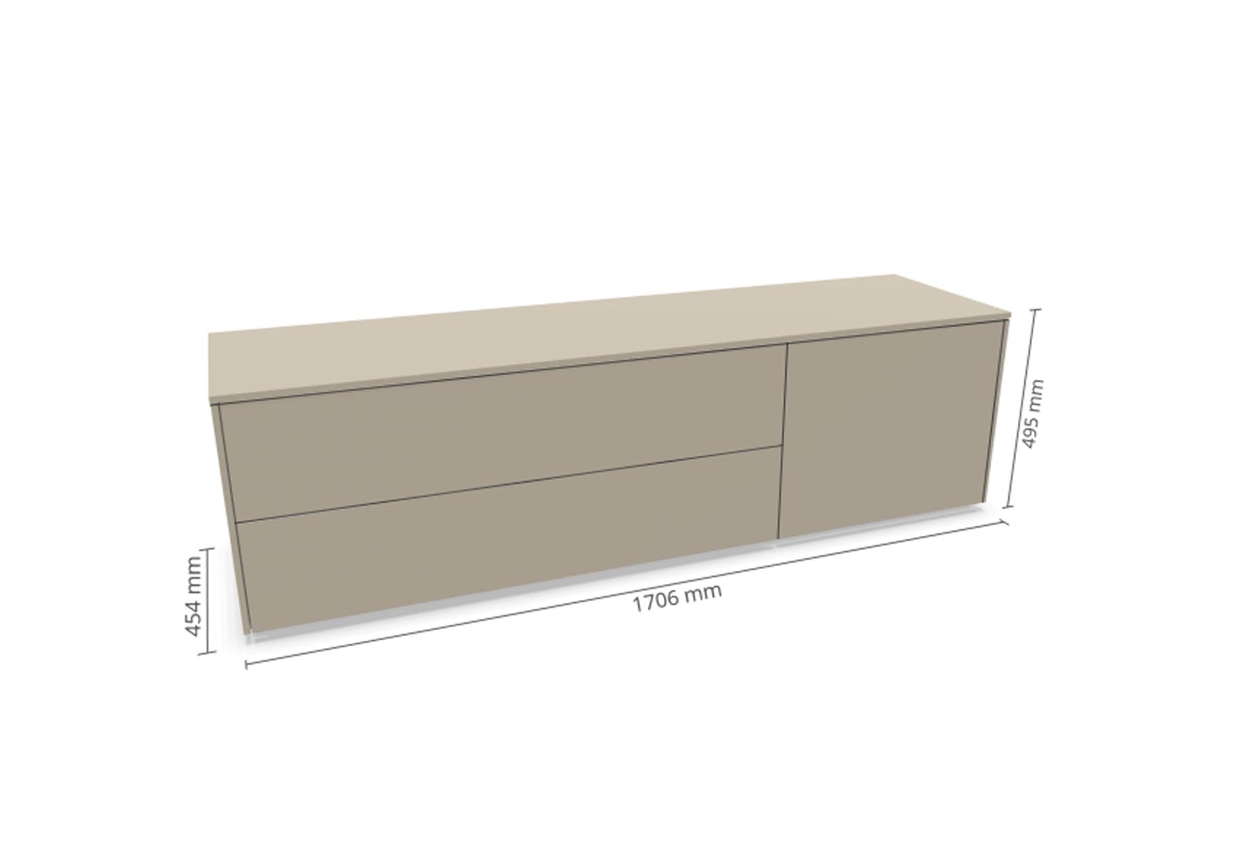 Aventa Sideboard V6 in Steingrau präsentiert im Onlineshop von KAQTU Design AG. Sideboard ist von Müller Möbelwerkstätten