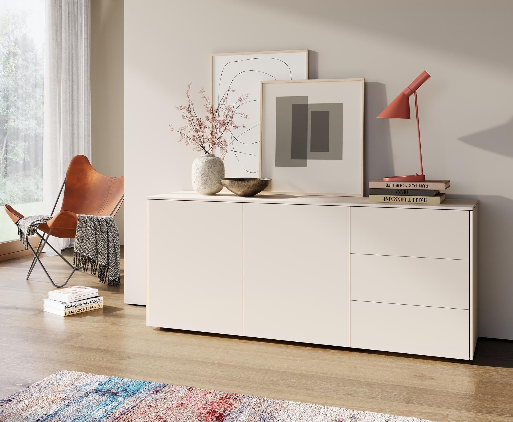 Aventa Sideboard V9 in Kaschmirgrau präsentiert im Onlineshop von KAQTU Design AG. Sideboard ist von Müller Möbelwerkstätten