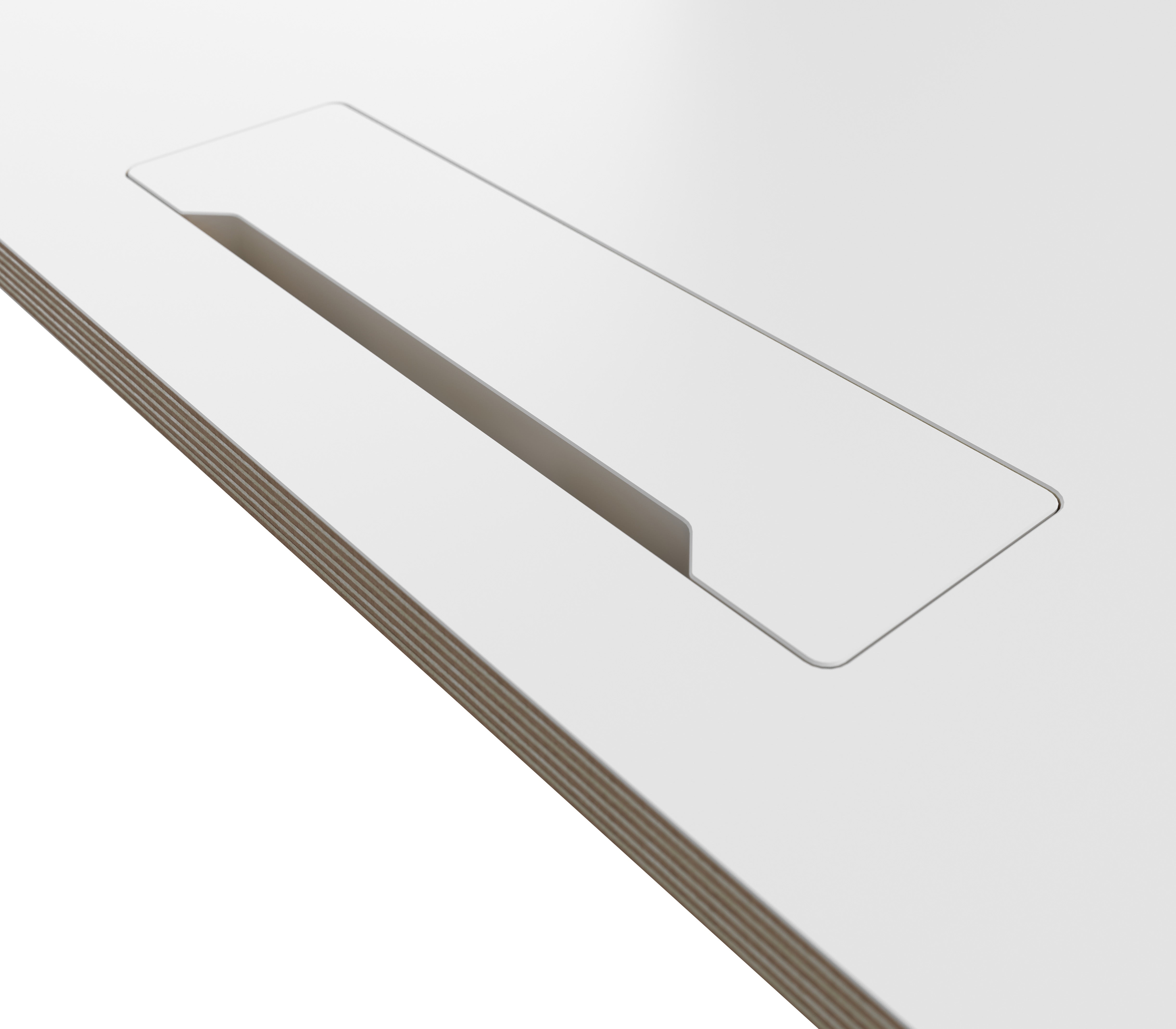 Bridge Schreibtisch in Weiss präsentiert im Onlineshop von KAQTU Design AG. Schreibtisch ist von Müller Möbelwerkstätten