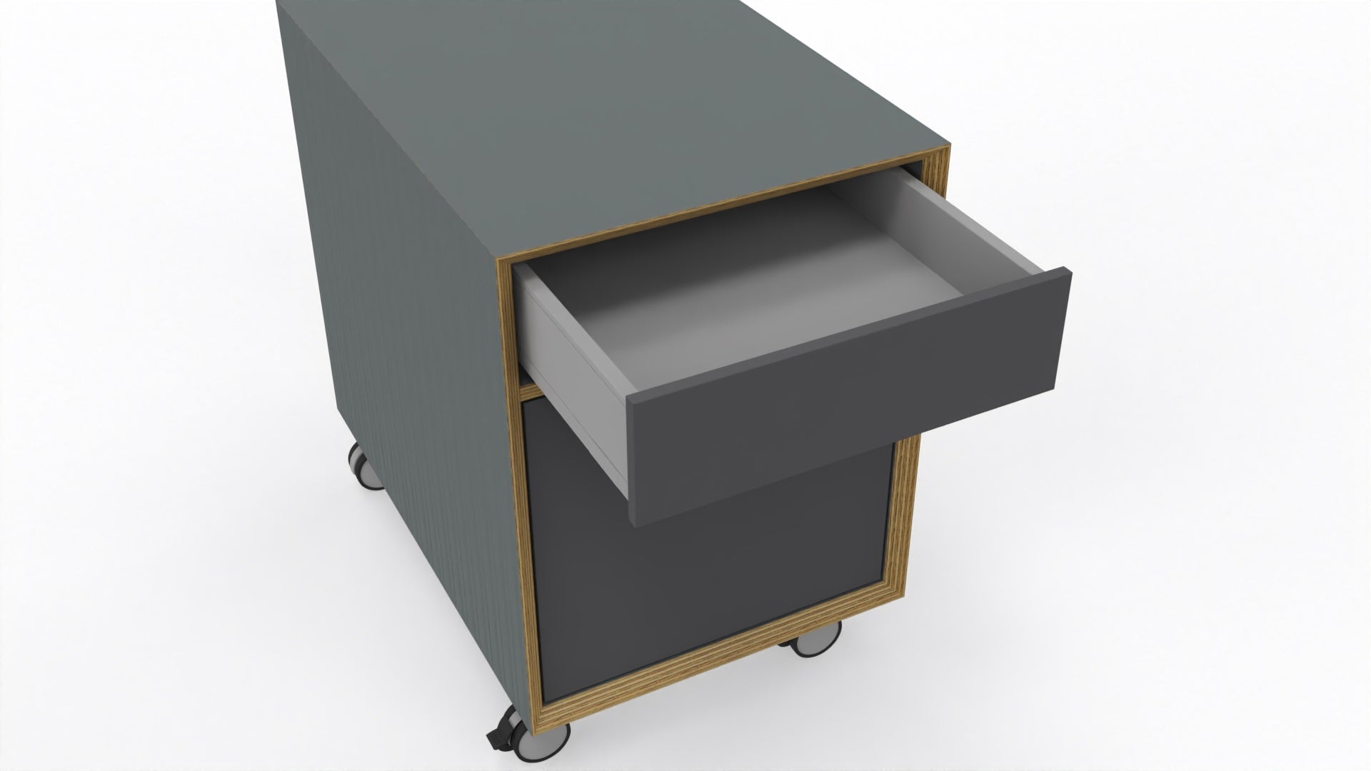 Bridge Rollcontainer rechts in Anthrazit präsentiert im Onlineshop von KAQTU Design AG. Rollcontainer ist von Müller Möbelwerkstätten
