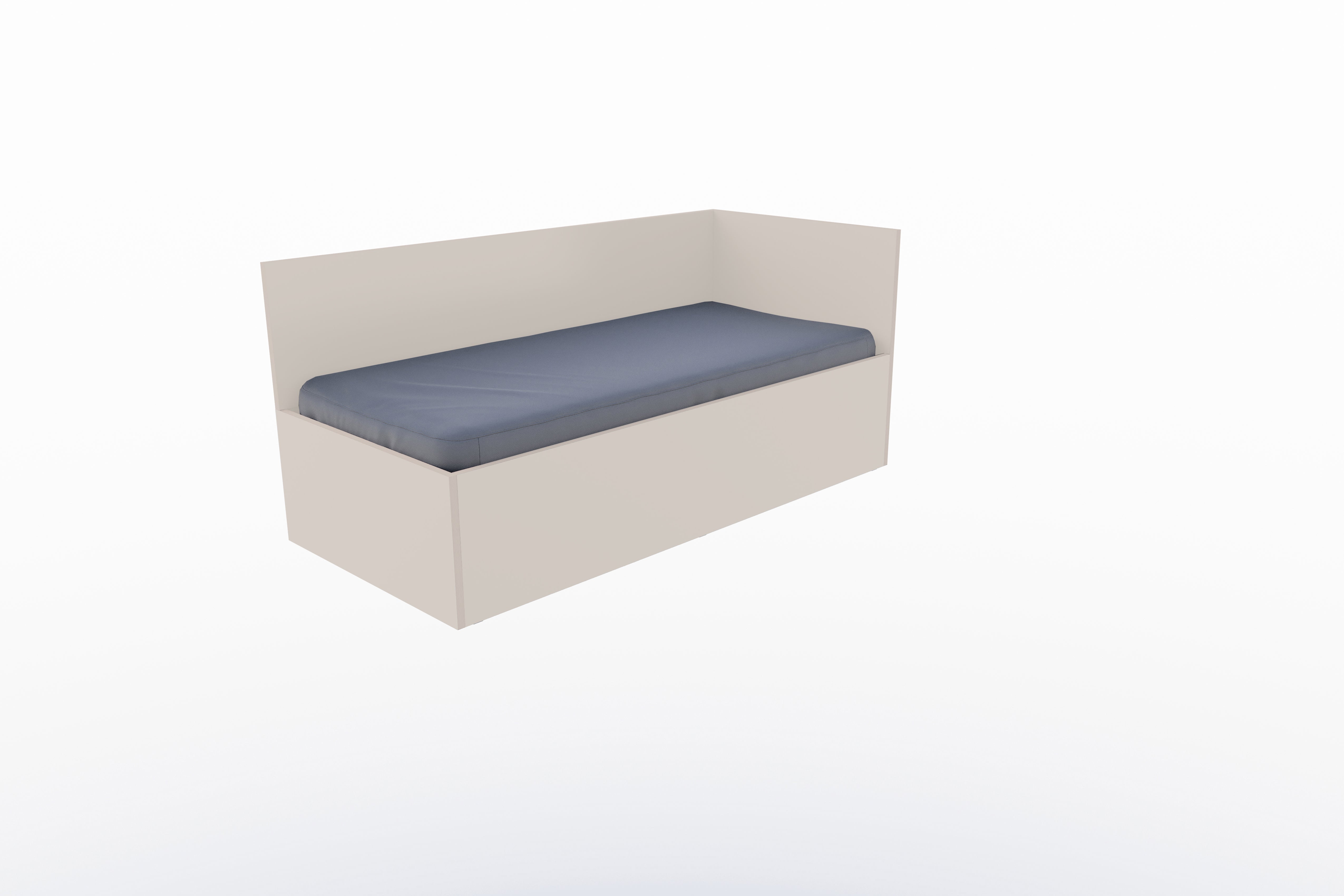 Corner Bett 90 x 200 rechts in Kaschmirgrau präsentiert im Onlineshop von KAQTU Design AG. Bett ist von Müller Möbelwerkstätten