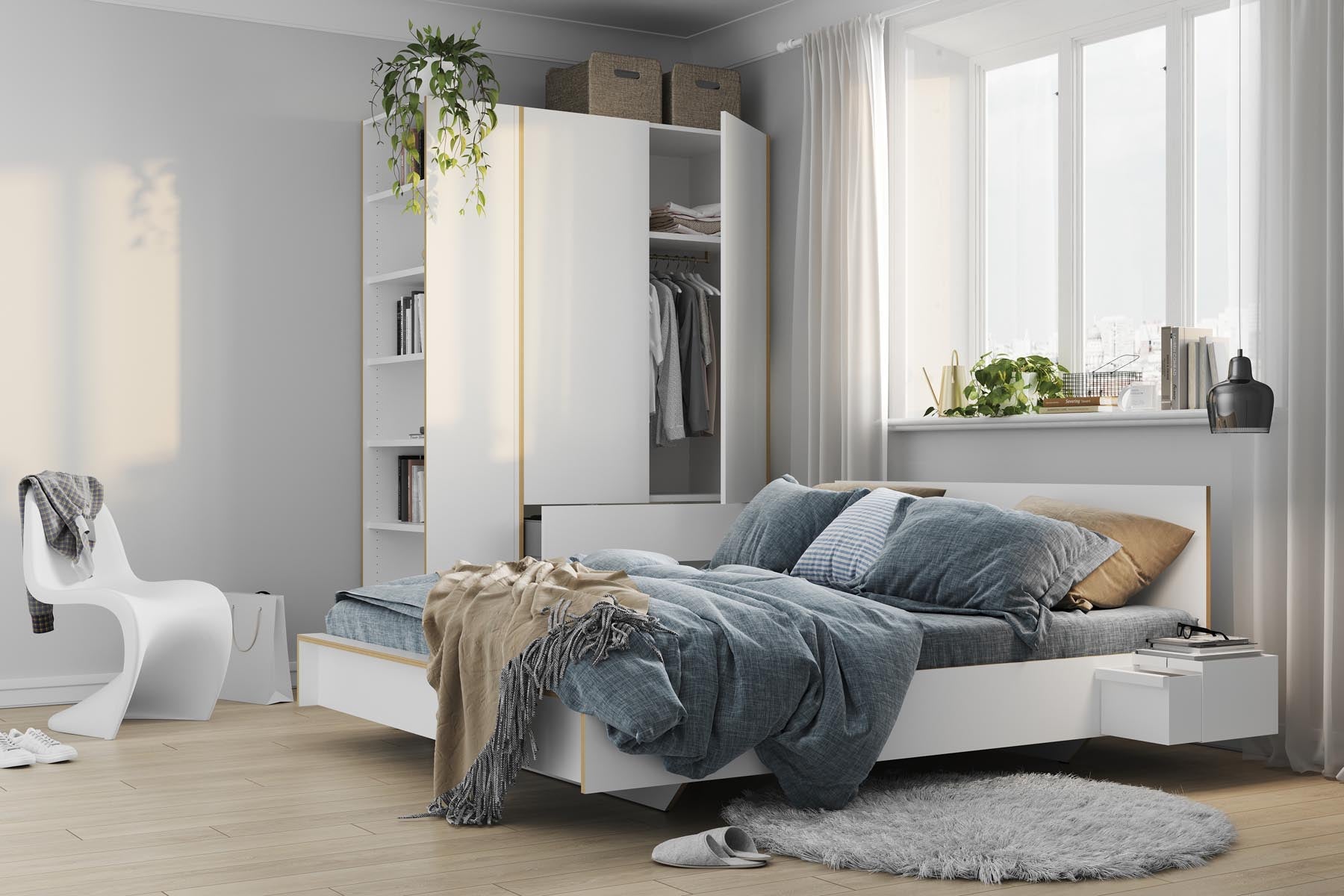 Modular Plus Kombination 2 in Weiss präsentiert im Onlineshop von KAQTU Design AG. Schrank ist von Müller Möbelwerkstätten