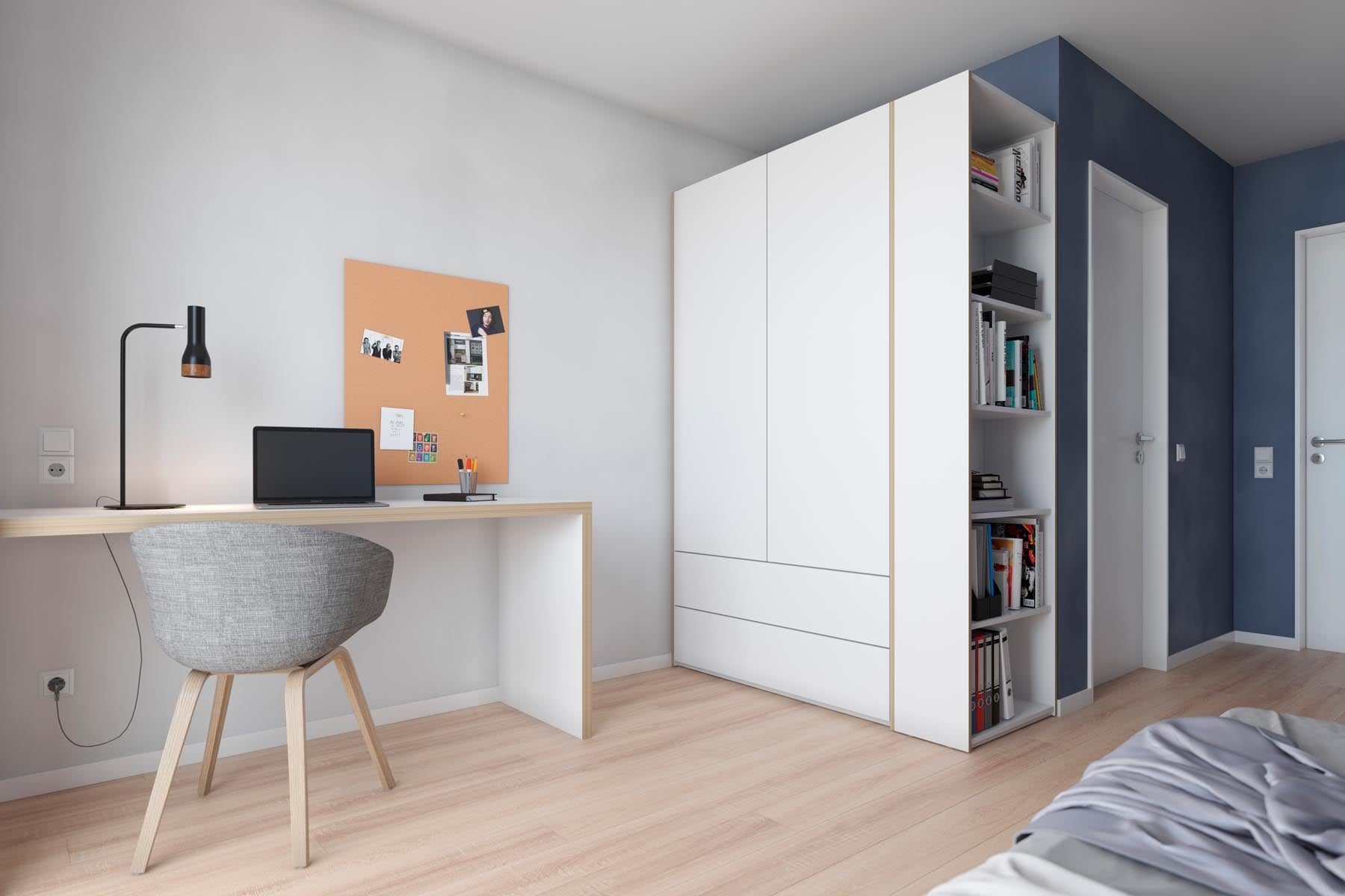 Modular Plus Kombination 2 in Weiss präsentiert im Onlineshop von KAQTU Design AG. Schrank ist von Müller Möbelwerkstätten