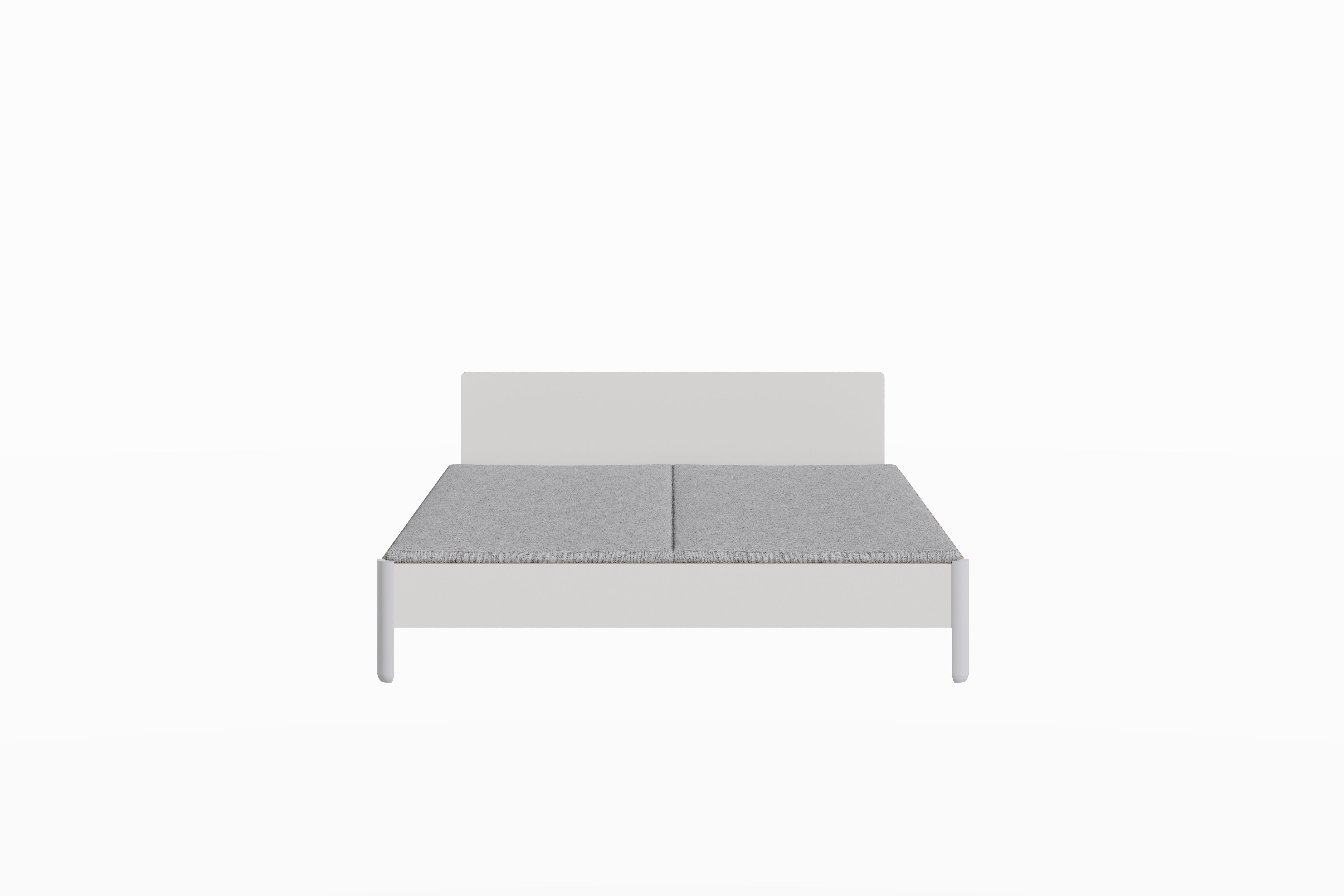 Nait Family Bett mit Kopfteil in Weiss präsentiert im Onlineshop von KAQTU Design AG. Bett ist von Müller Möbelwerkstätten
