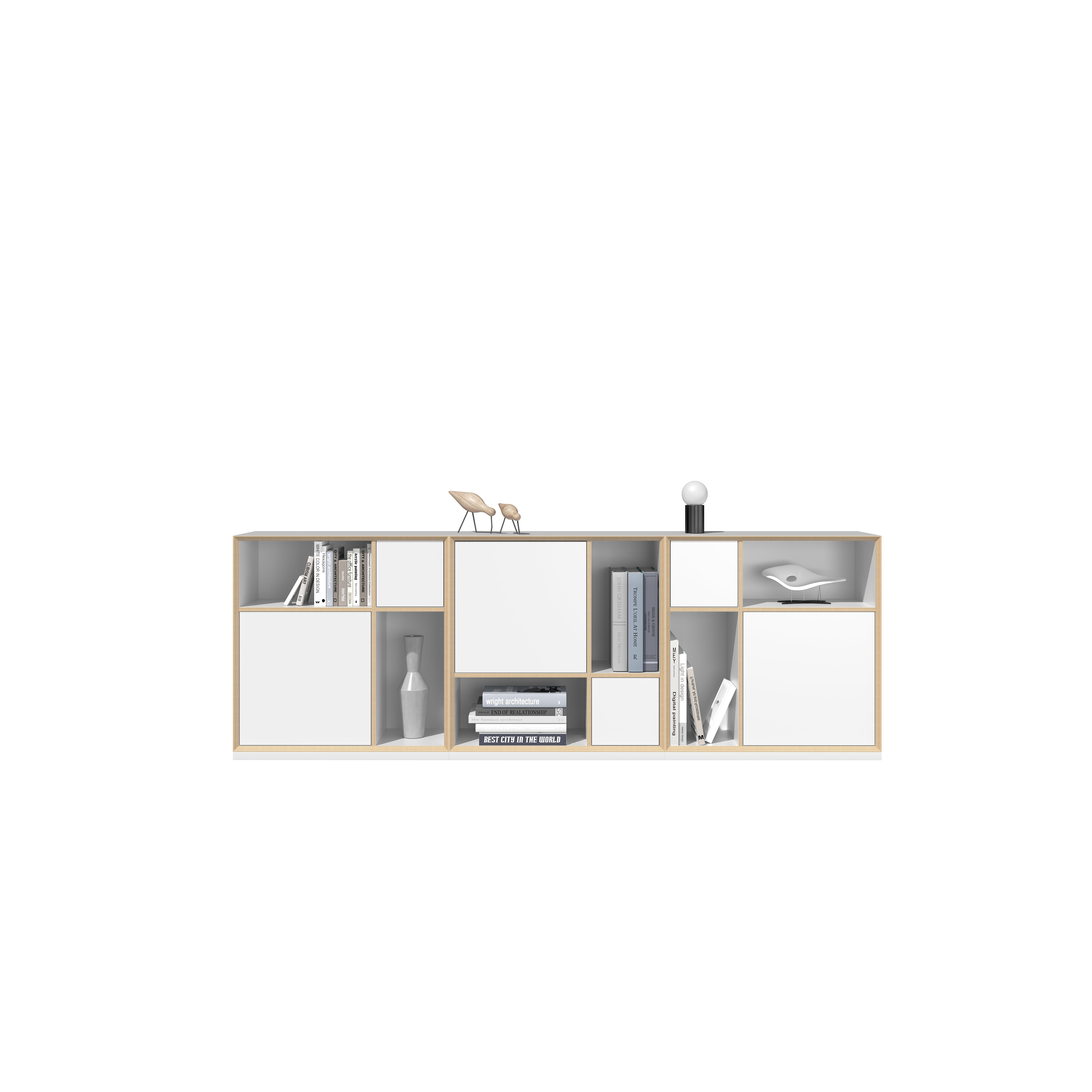Vertiko Kombination 6 in Weiss präsentiert im Onlineshop von KAQTU Design AG. Kommode ist von Müller Möbelwerkstätten