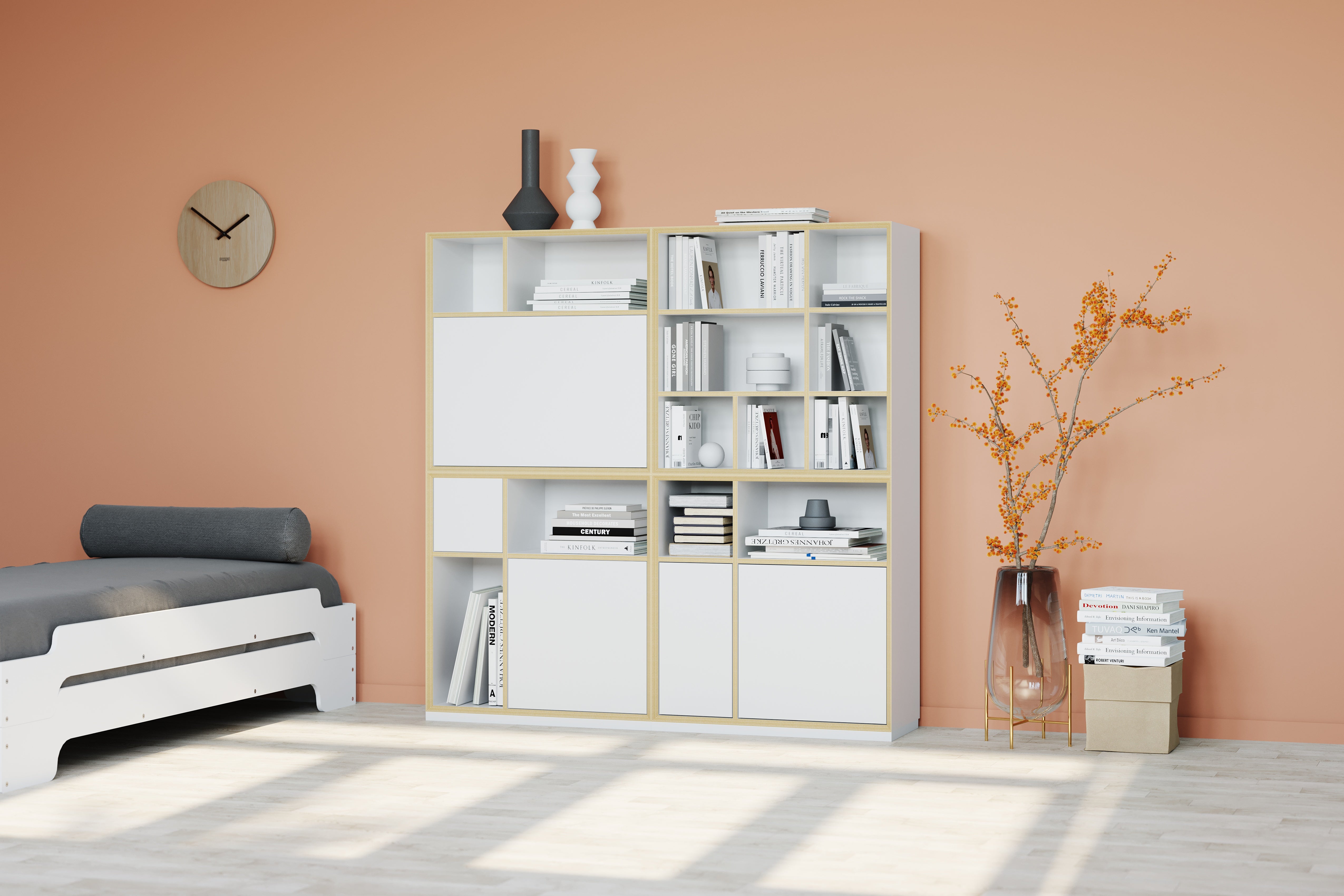 Vertiko Kombination 9 in Weiss präsentiert im Onlineshop von KAQTU Design AG. Kommode ist von Müller Möbelwerkstätten