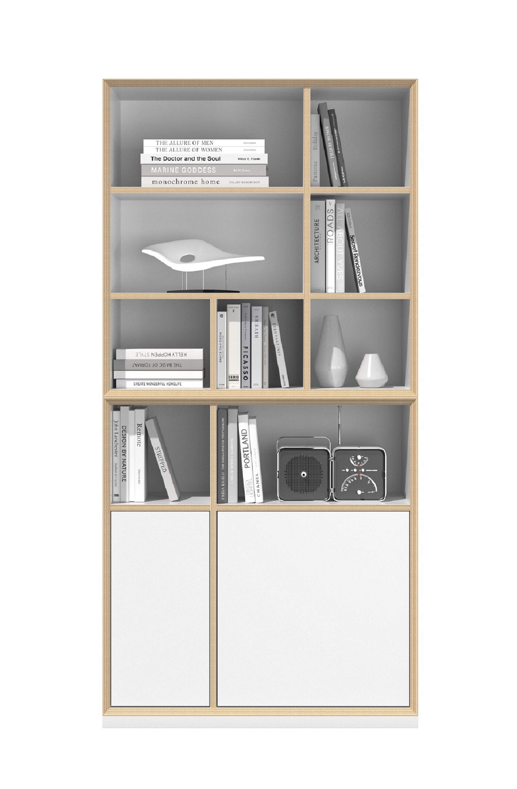 Vertiko Kombination 1 in Weiss präsentiert im Onlineshop von KAQTU Design AG. Kommode ist von Müller Möbelwerkstätten