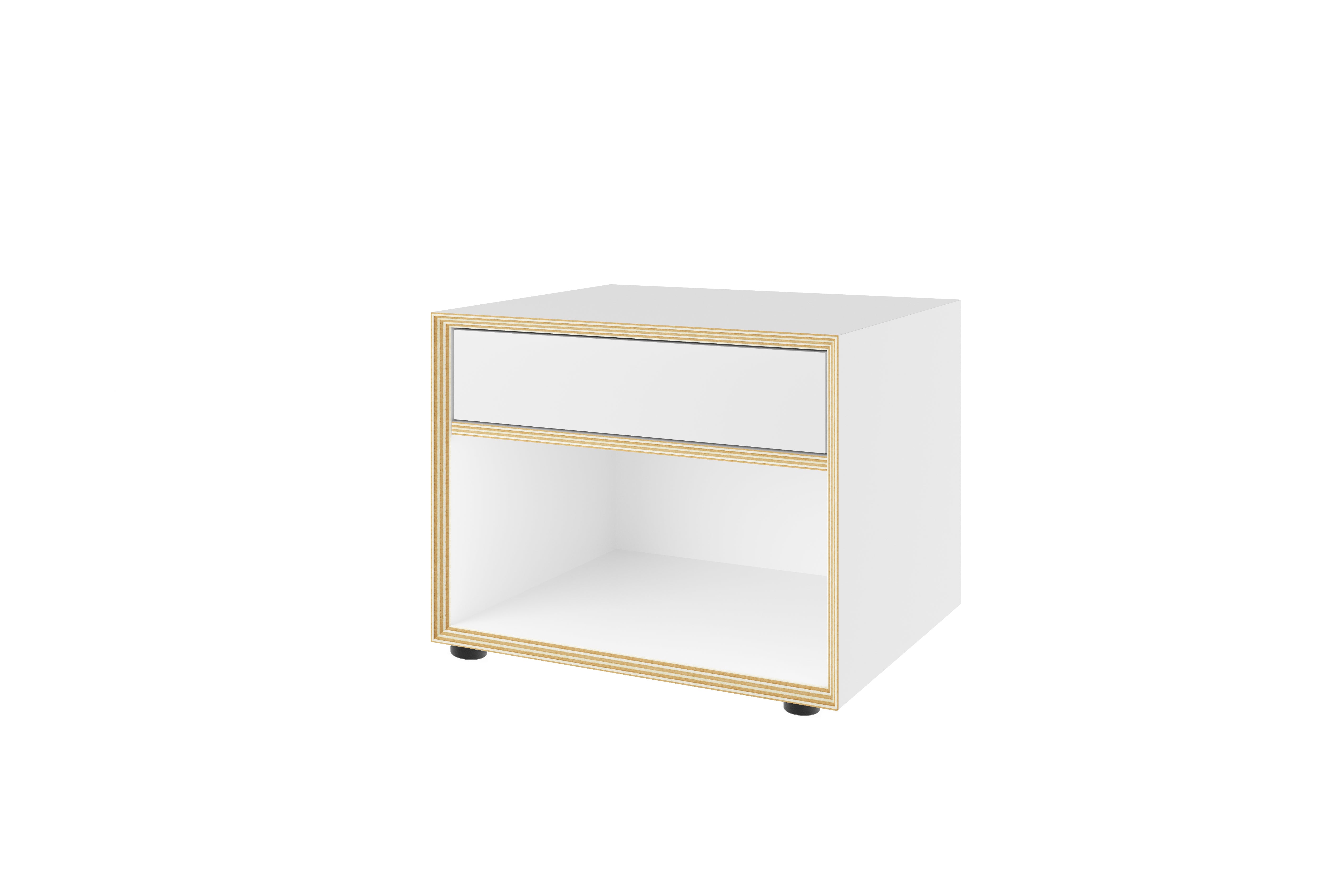 Vertiko Nachttisch in Weiss präsentiert im Onlineshop von KAQTU Design AG. Nachttisch ist von Müller Möbelwerkstätten