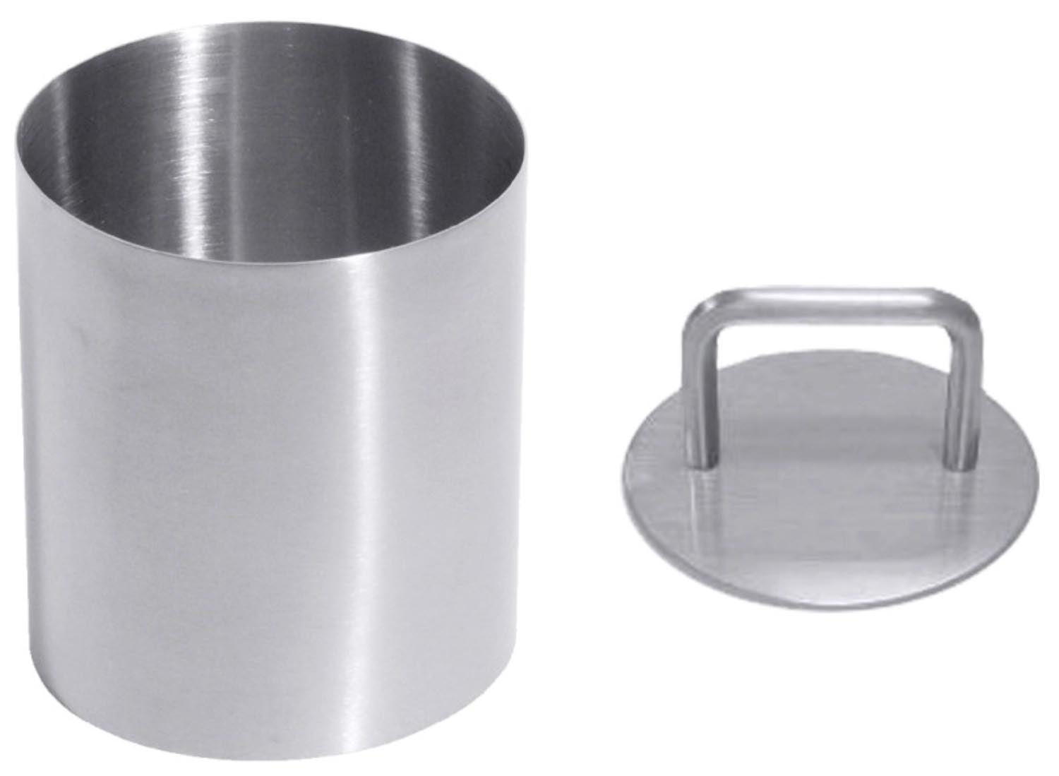 Mousseform D: 10cm H: 5cm (ohne Stempel) in Silber präsentiert im Onlineshop von KAQTU Design AG. Backform / Backblech ist von Contacto