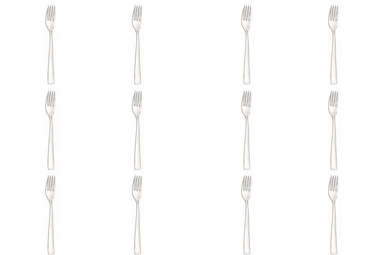 12er Set Beta Tafelgabel 19.6cm Aligro in Silber präsentiert im Onlineshop von KAQTU Design AG. Besteck ist von Pintinox