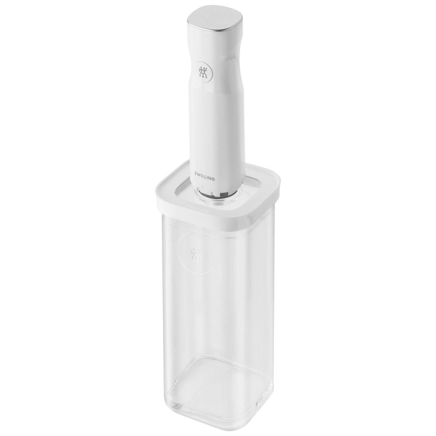 Zwilling 6-teiliges Vakuum-Set in transparent-weiß, ideal zur Frischhaltung und Lagerung von Lebensmitteln, modern und praktisch.