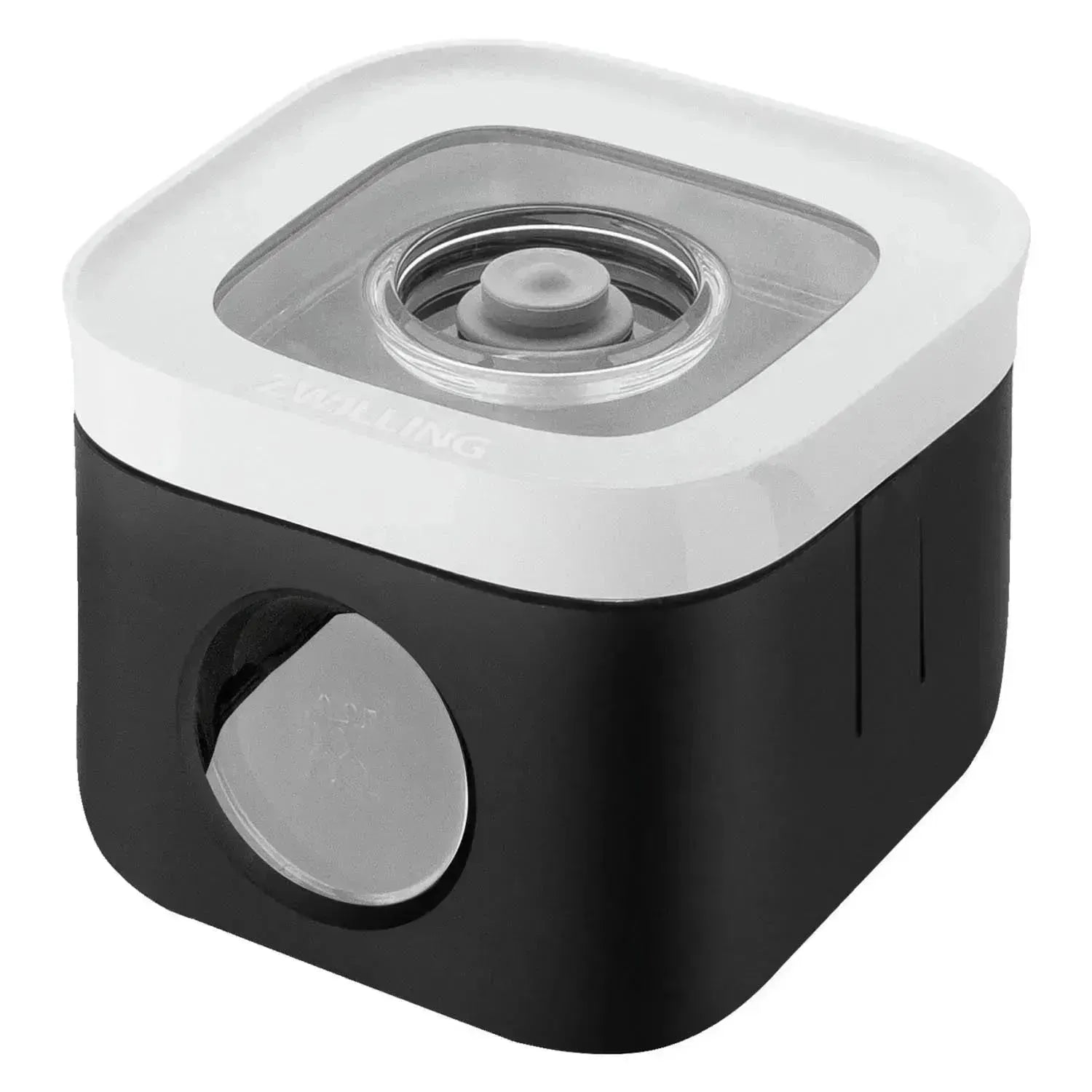 Eleganter schwarzer Cube Cover S von Zwilling, ideal für stilvolle Aufbewahrung und Schutz Ihrer Küchenutensilien.