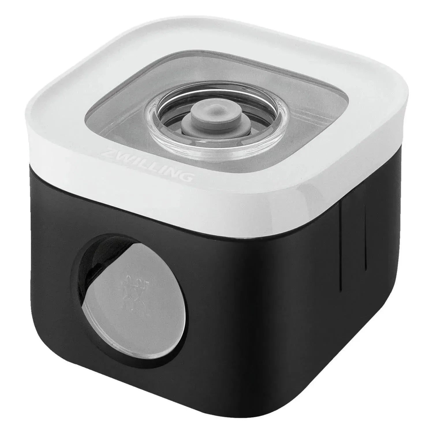 Eleganter schwarzer Cube Cover S von Zwilling, ideal für stilvolle Aufbewahrung und Schutz Ihrer Küchenutensilien.