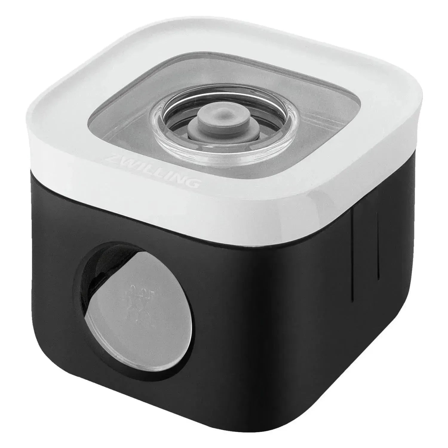 Eleganter schwarzer Cube Cover S von Zwilling, ideal für stilvolle Aufbewahrung und Schutz Ihrer Küchenutensilien.