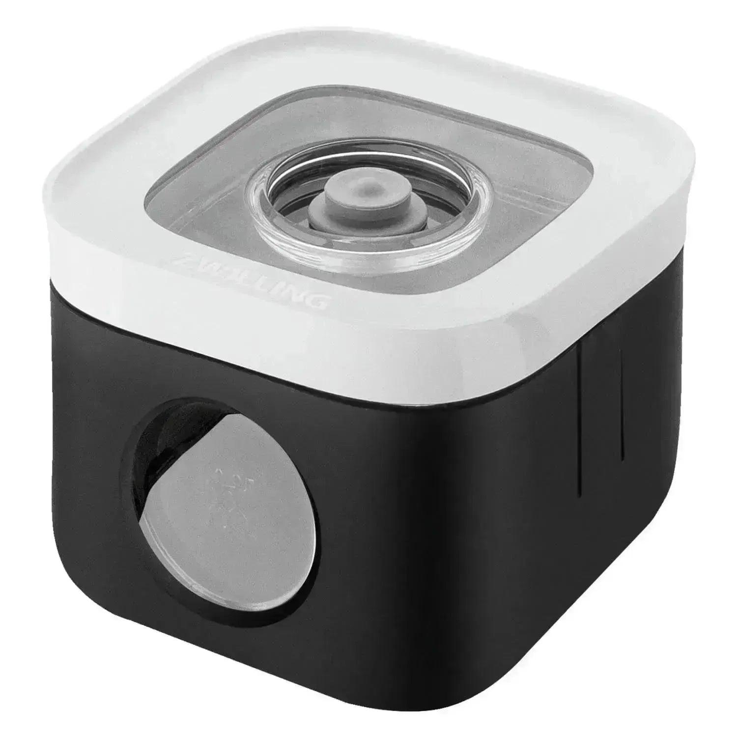 Eleganter schwarzer Cube Cover S von Zwilling, ideal für stilvolle Aufbewahrung und Schutz Ihrer Küchenutensilien.