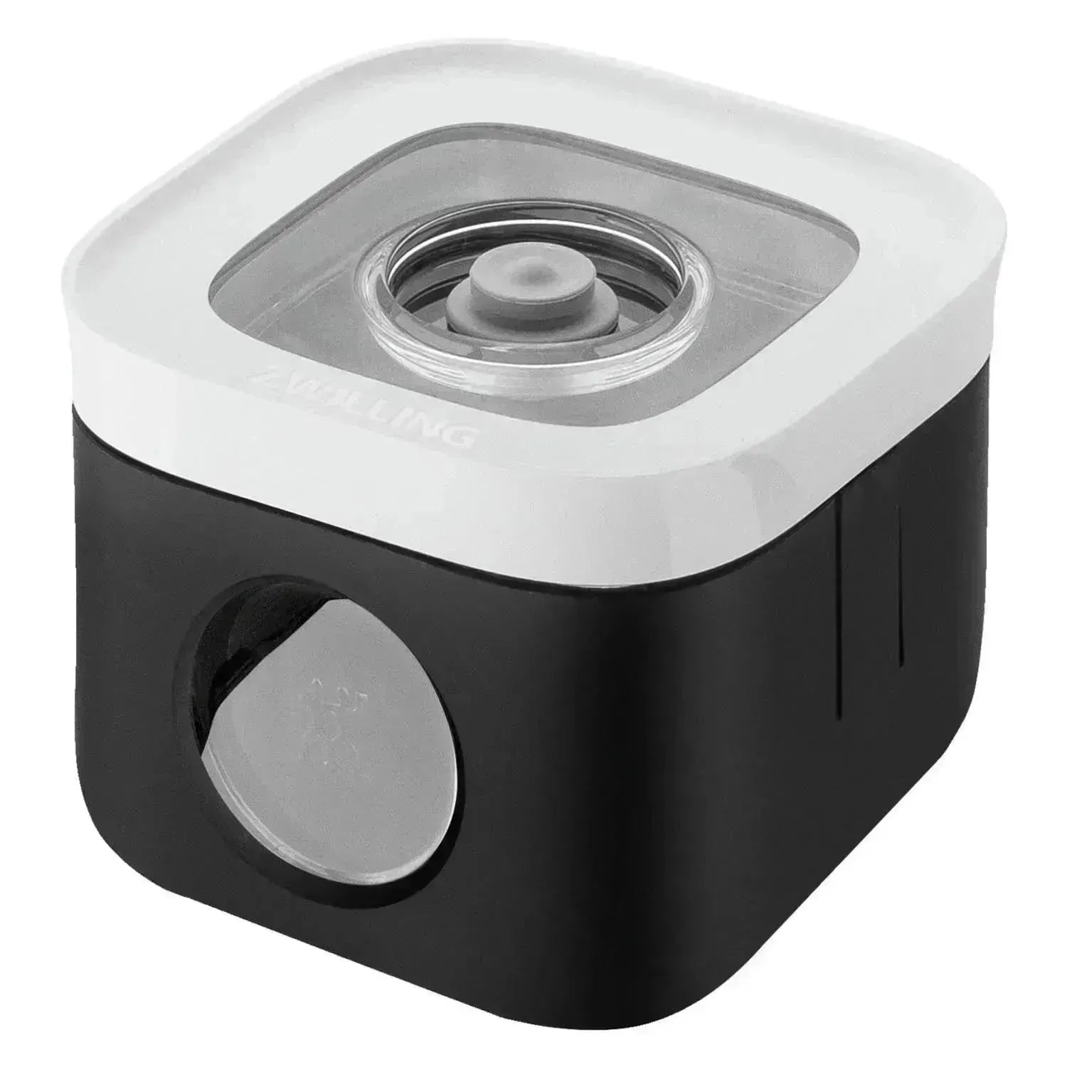 Eleganter schwarzer Cube Cover S von Zwilling, ideal für stilvolle Aufbewahrung und Schutz Ihrer Küchenutensilien.