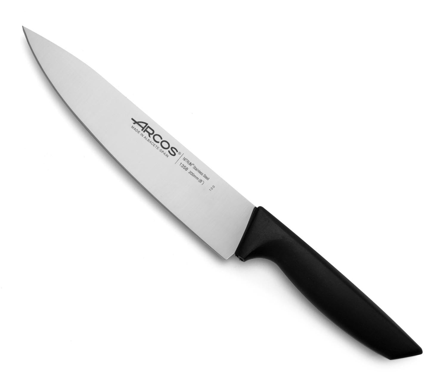Niza Kochmesser mit Kunststoffgriff Klinge 20cm in Schwarz präsentiert im Onlineshop von KAQTU Design AG. Küchenmesser ist von Arcos
