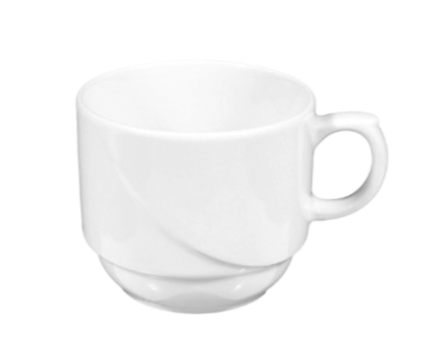 Laguna Kaffee-Obere 0.22lt.  stapelbar in Weiss präsentiert im Onlineshop von KAQTU Design AG. Teller ist von Maison Truffe