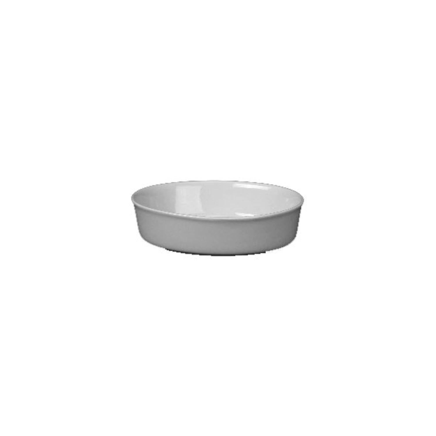 Porzellan Backform oval Gutshof 17.5x12.5cm H5.5 cm in Weiss präsentiert im Onlineshop von KAQTU Design AG. Backform / Backblech ist von Maison Truffe