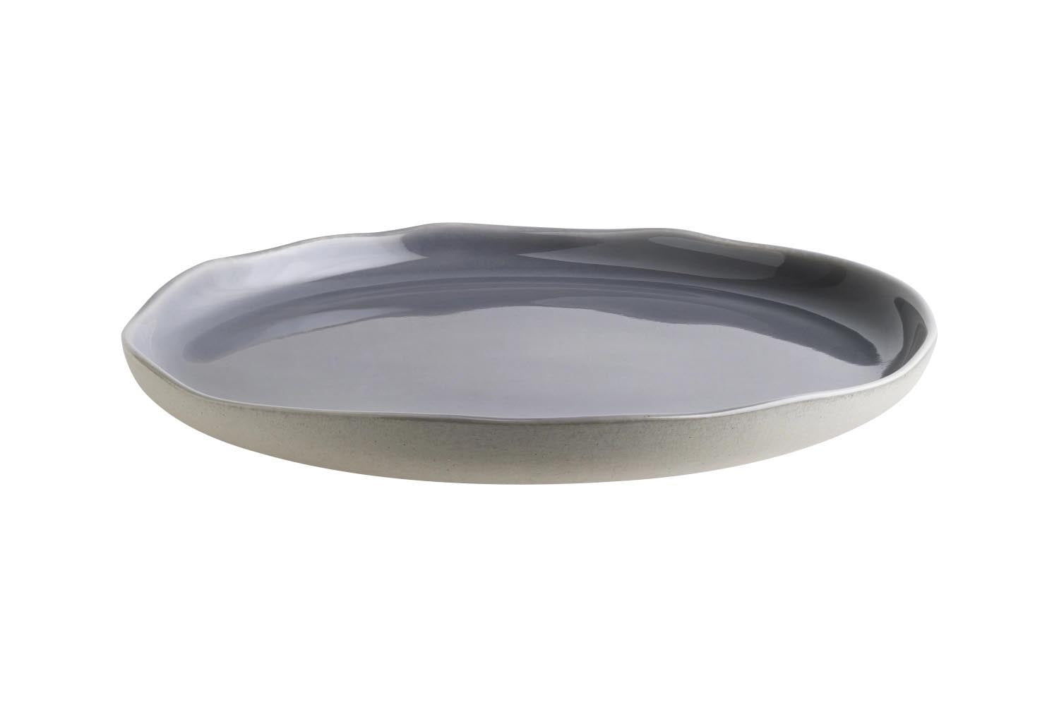 Eleganter flacher Teller Gris Cras D21cm von Bonna, ideal für stilvolles Servieren und modernes Tischdesign.