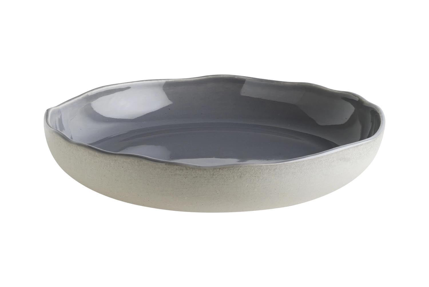 Eleganter tiefer Teller Gris Cras von Bonna, 23 cm Durchmesser, 60 cl Volumen, ideal für stilvolles Servieren.