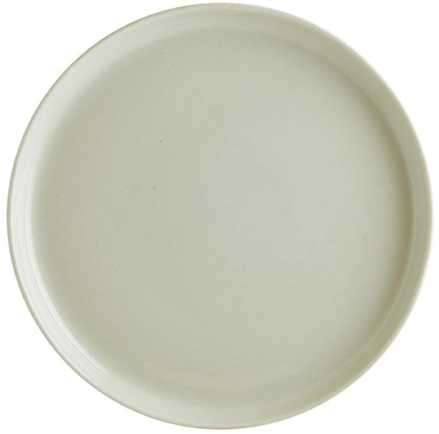 Ground Teller flach D21cm in Weiss präsentiert im Onlineshop von KAQTU Design AG. Teller ist von Bonna