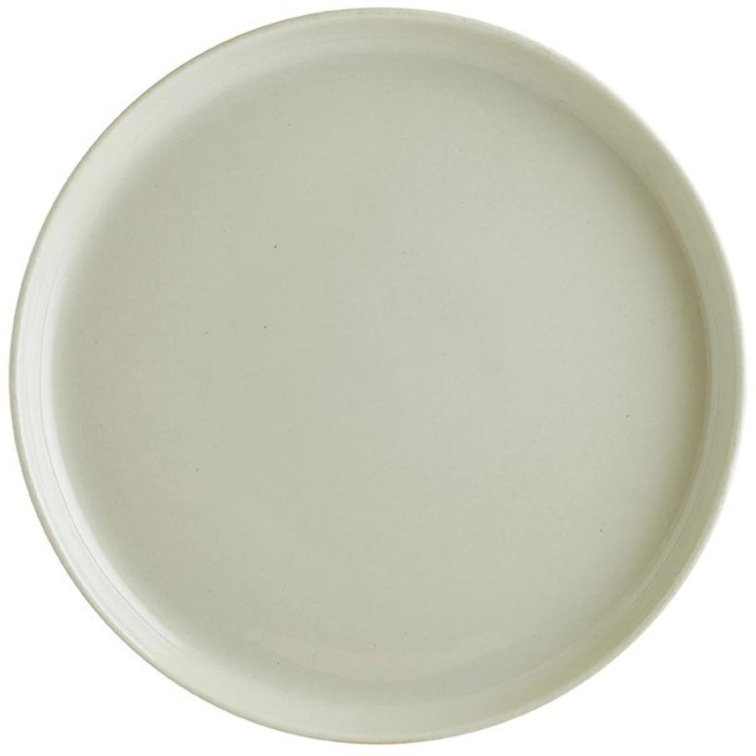 Ground Teller flach D25cm in Weiss präsentiert im Onlineshop von KAQTU Design AG. Teller ist von Bonna