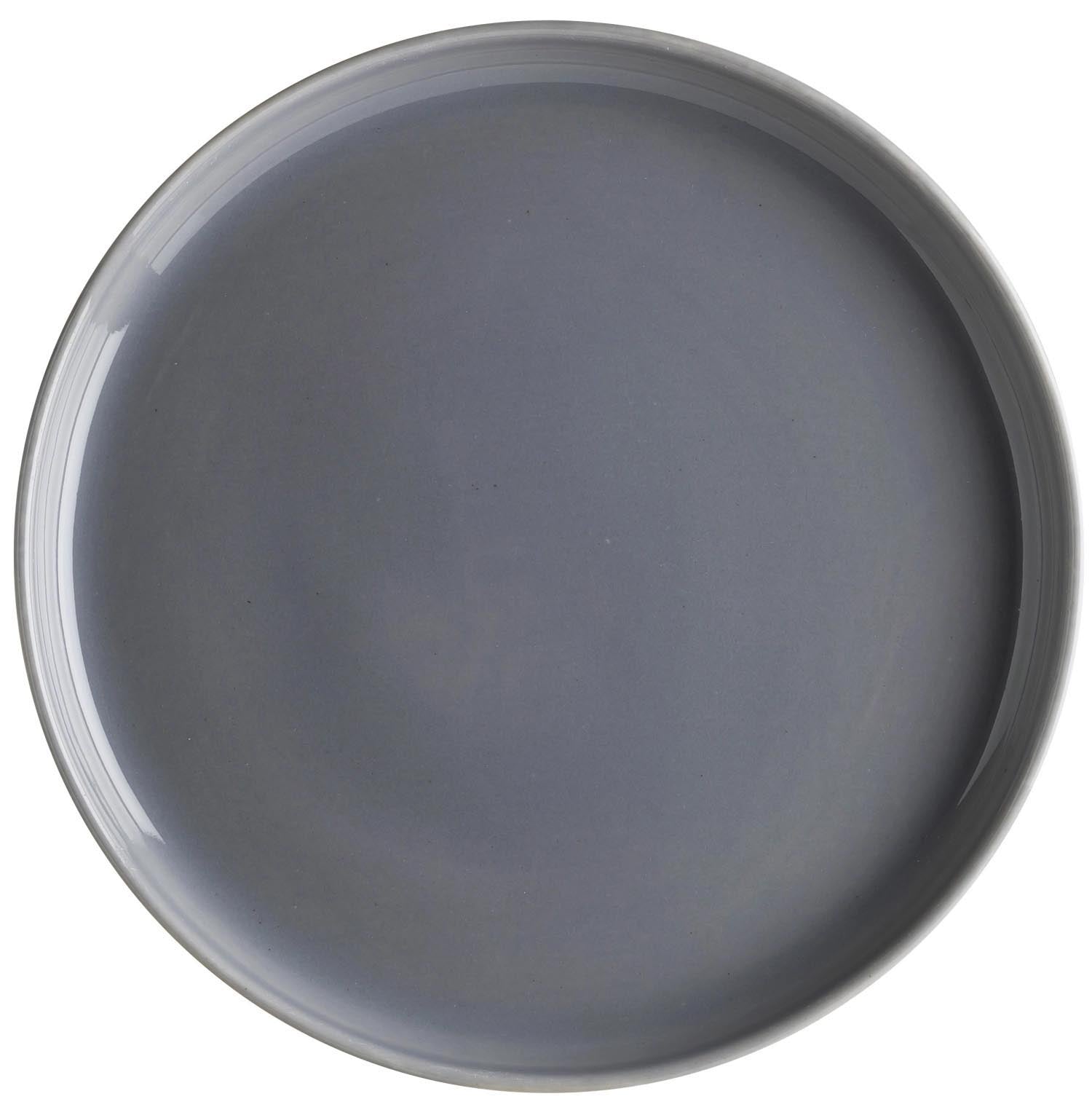 Ground gris Teller flach D21cm in Grau präsentiert im Onlineshop von KAQTU Design AG. Teller ist von Bonna
