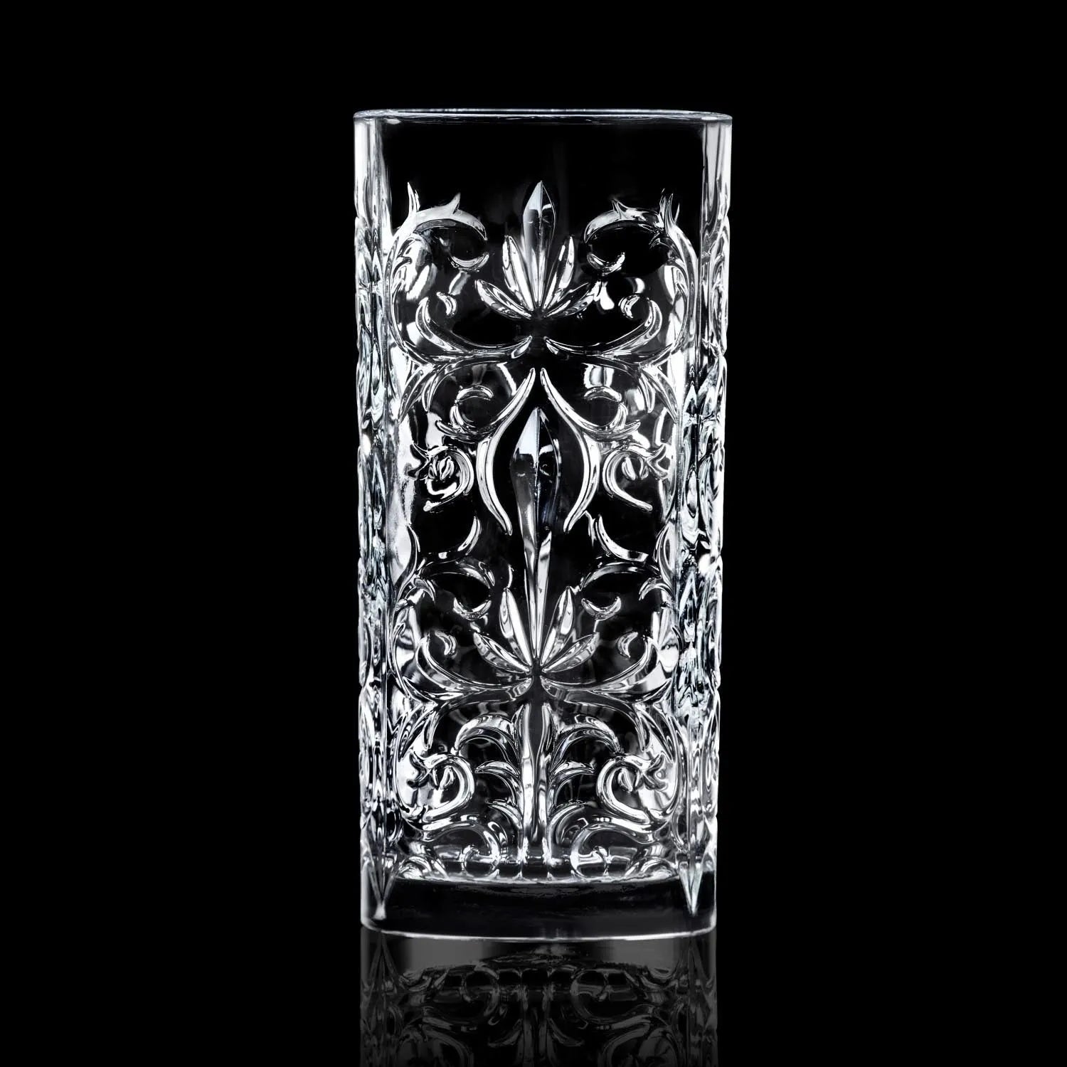 Elegantes 6er Set RCR Tattoo HB Becher, 37cl, Ø7cm, H15cm. Hochwertiges Design, ideal für stilvolle Getränkepräsentation.