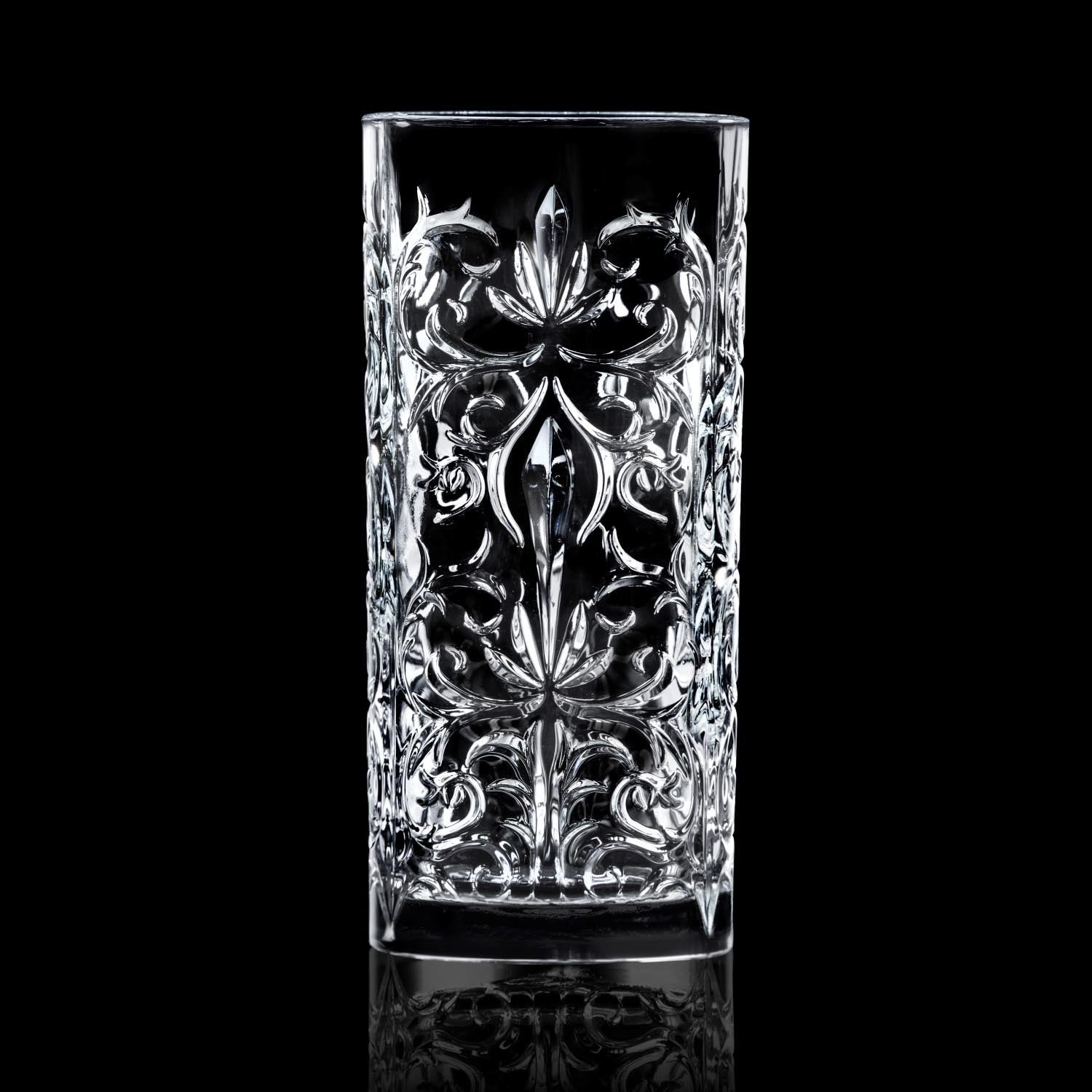 Elegantes 6er Set RCR Tattoo HB Becher, 37cl, Ø7cm, H15cm. Hochwertiges Design, ideal für stilvolle Getränkepräsentation.