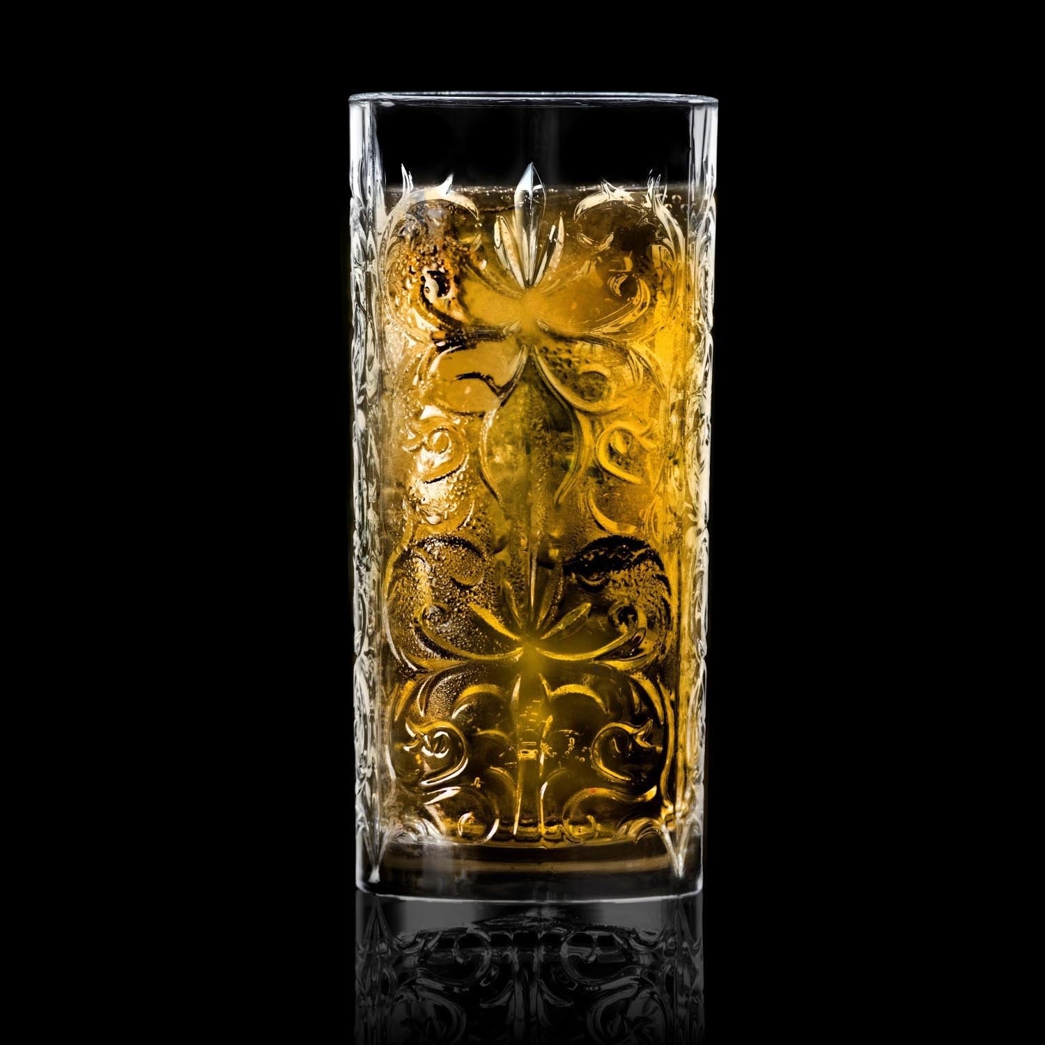 6er Set RCR Tattoo HB Gläser, 37cl, Ø7cm, H15cm. Elegantes Design, ideal für stilvolle Getränke und moderne Tischgestaltung.