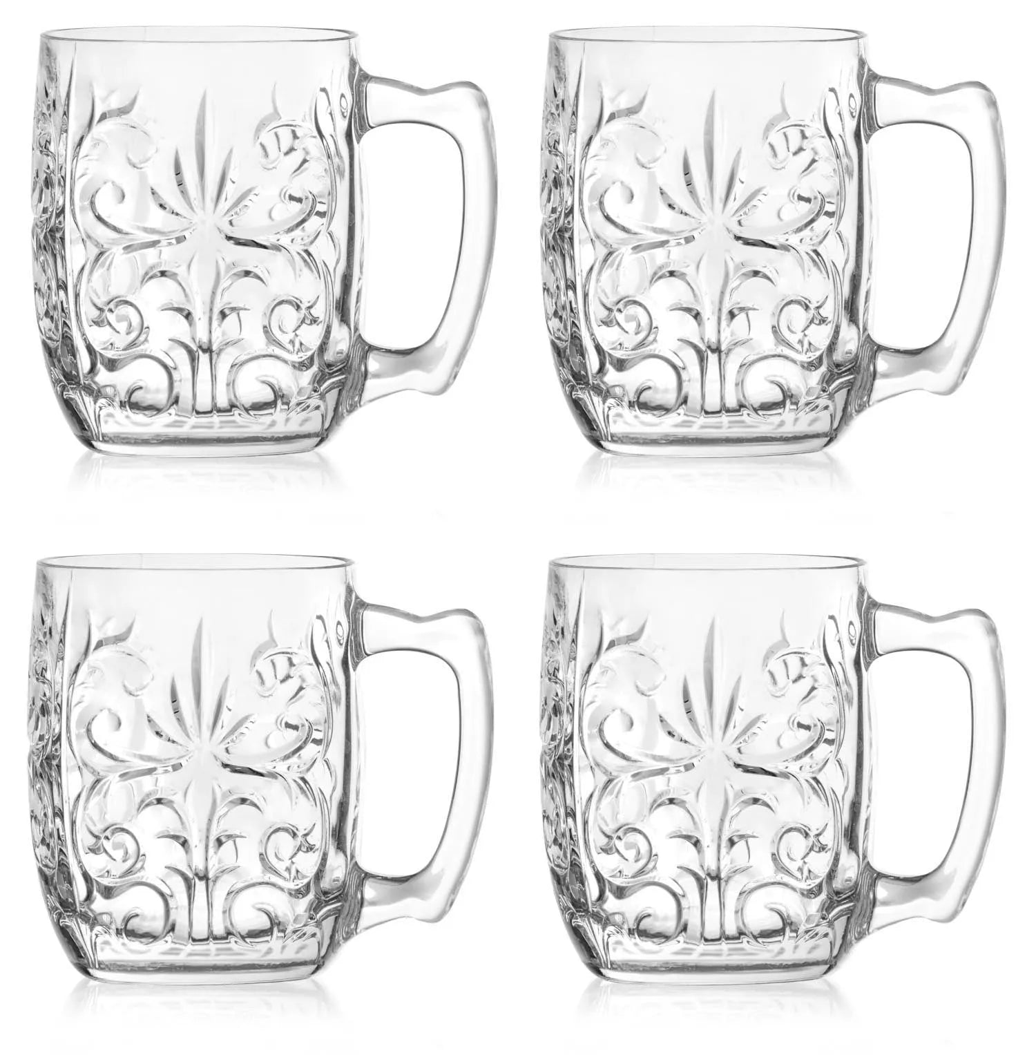 4er Set Tattoo Mule Ø8.4 H11.1 cm, 42cl in Transparent präsentiert im Onlineshop von KAQTU Design AG. Glas ist von RCR