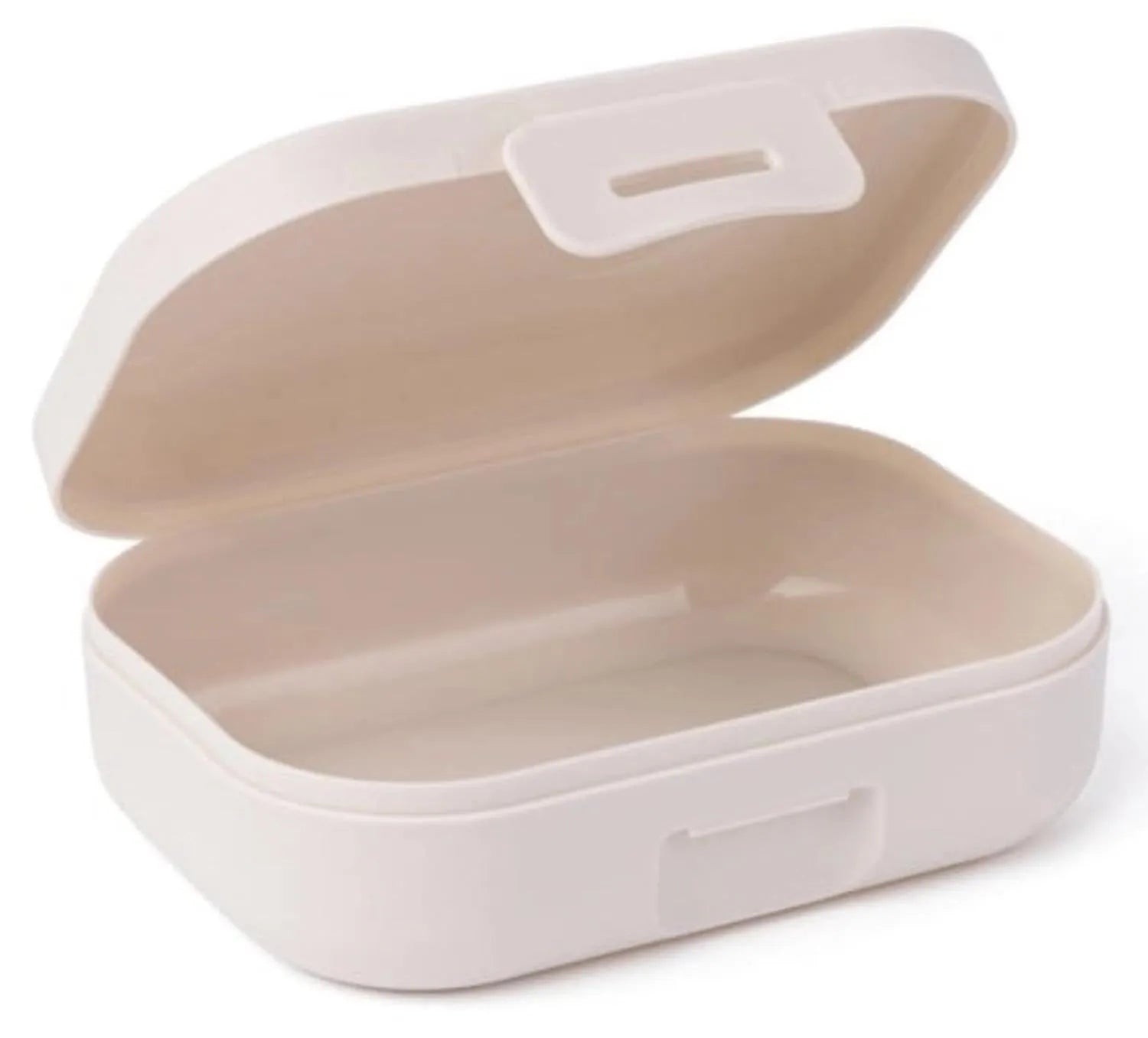Kompakte AMUSE BASIC Snackbox in Sandfarbe, ideal für kleine Snacks. Praktisch, stilvoll und perfekt für unterwegs.