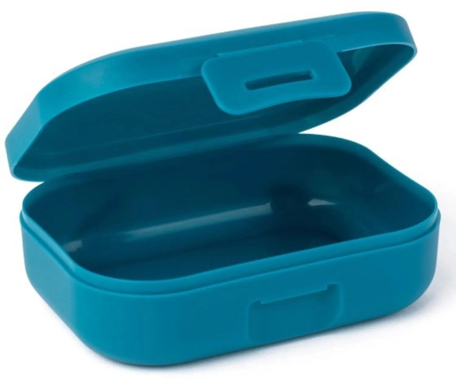 Kompakte Snackbox in Deep Sea Green, ideal für unterwegs. Praktisch, stilvoll und perfekt für kleine Snacks.