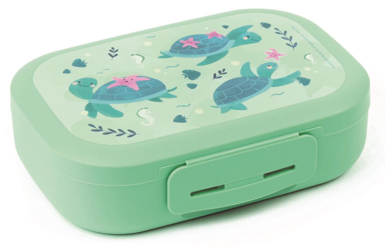 Sealife Lunchbox Schildkröte  180x132x50  Hellgrün in Grün präsentiert im Onlineshop von KAQTU Design AG. Aufbewahrungsbehälter ist von Amuse
