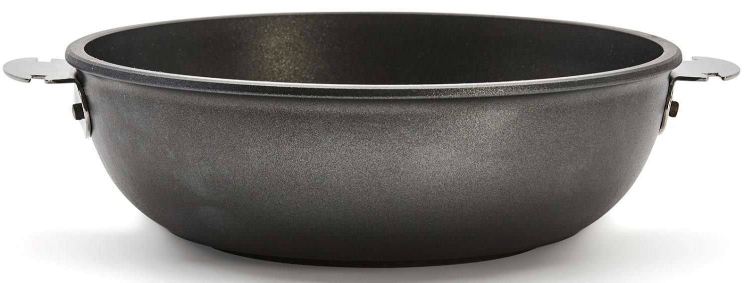 Die Choc Extreme Loqy Sauteuse von de Buyer ist eine 24cm Antihaftpfanne aus Aluguss, ideal für gleichmäßiges Kochen.