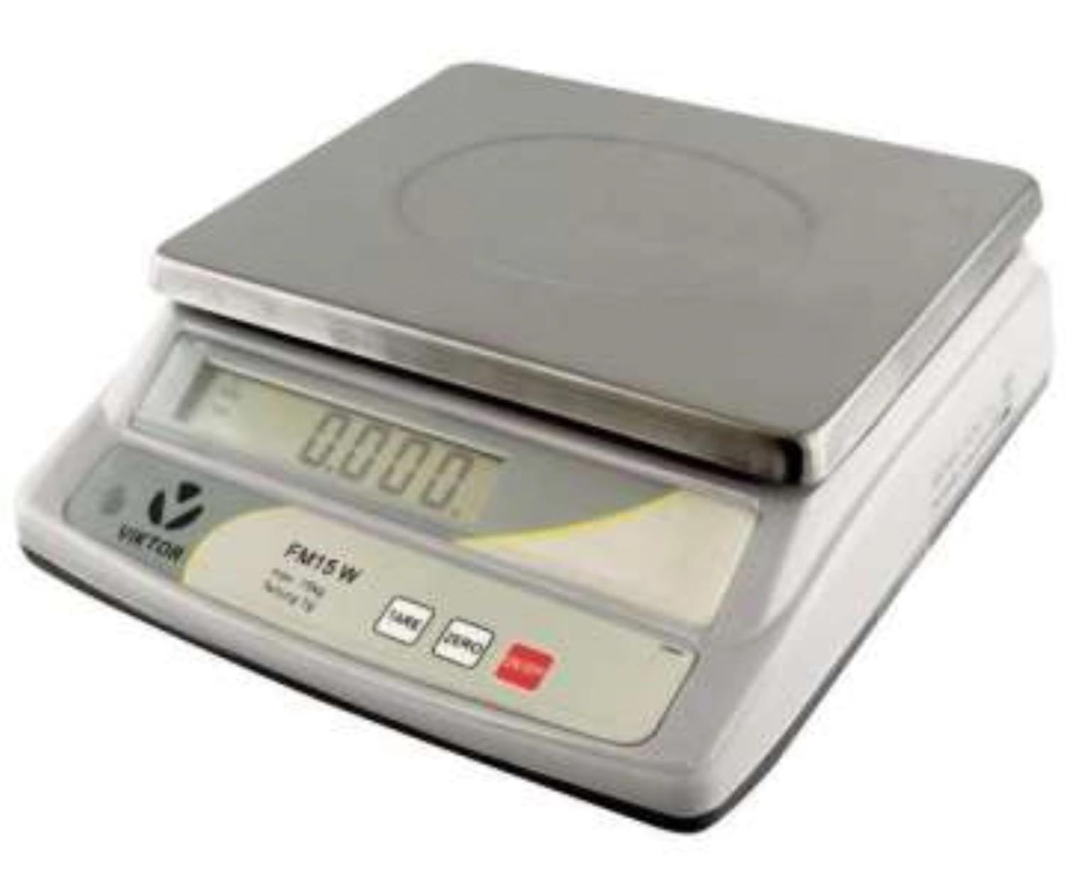 Tischwaage m.LCD Anzeige u.Akku bis 30kg Teilung 2g 23x30cm in Silber präsentiert im Onlineshop von KAQTU Design AG. Waage ist von Swiss Waagen