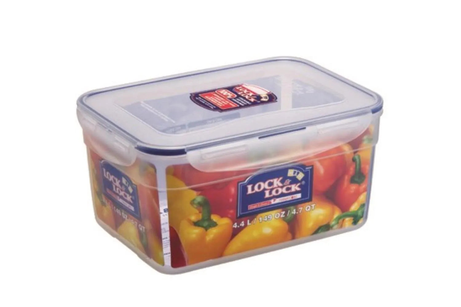 Vorratsdose stapelbar 4.4lt 26.5x19x12.8cm in Transparent präsentiert im Onlineshop von KAQTU Design AG. Aufbewahrungsbehälter ist von Lock&Lock