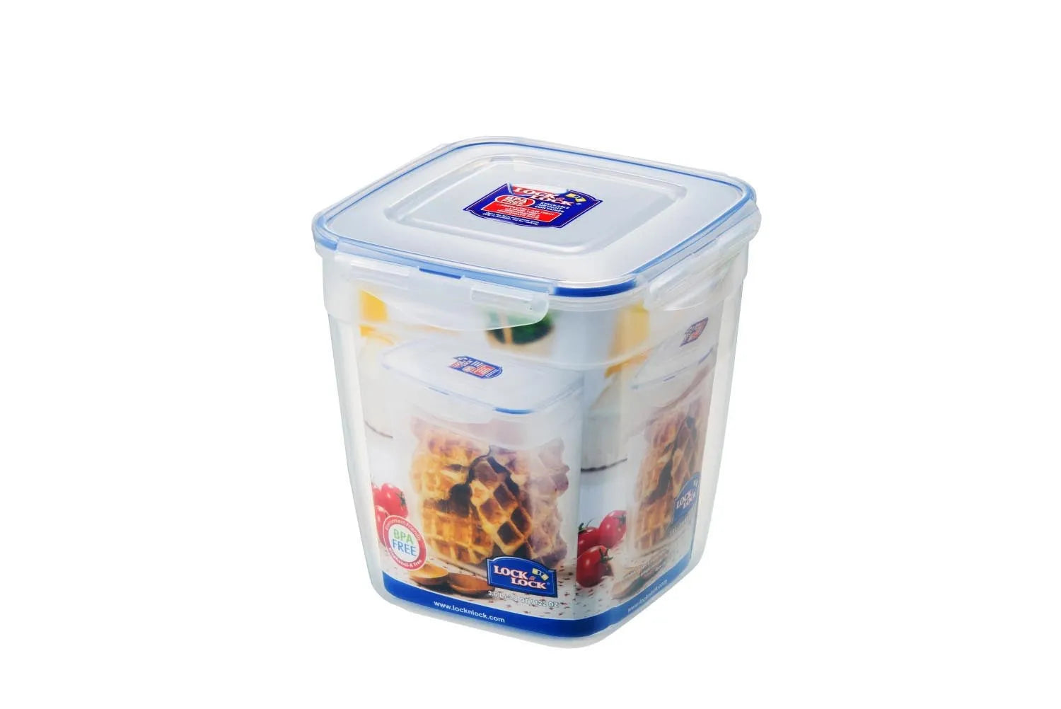 Vorratsdose stapelbar 3.6lt 18x18x24cm in Transparent präsentiert im Onlineshop von KAQTU Design AG. Aufbewahrungsbehälter ist von Lock&Lock