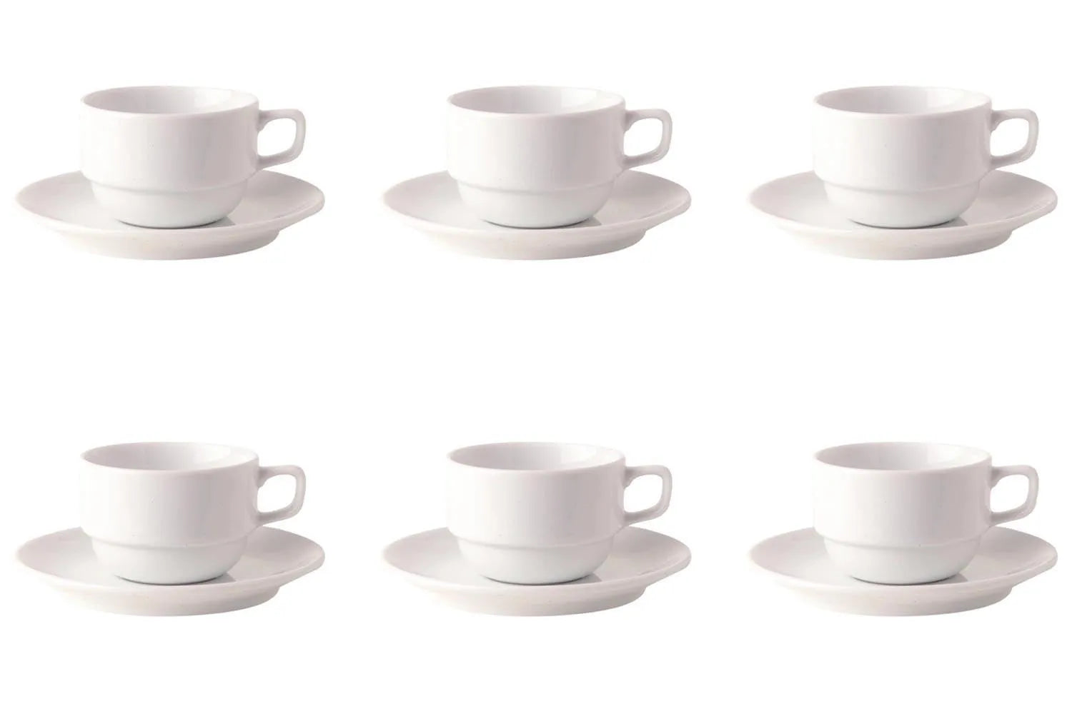 6er Set Uni 09 Mokka Untertasse 12cm Top CC in Weiss präsentiert im Onlineshop von KAQTU Design AG. Espressotassen ist von Royal Porcelain