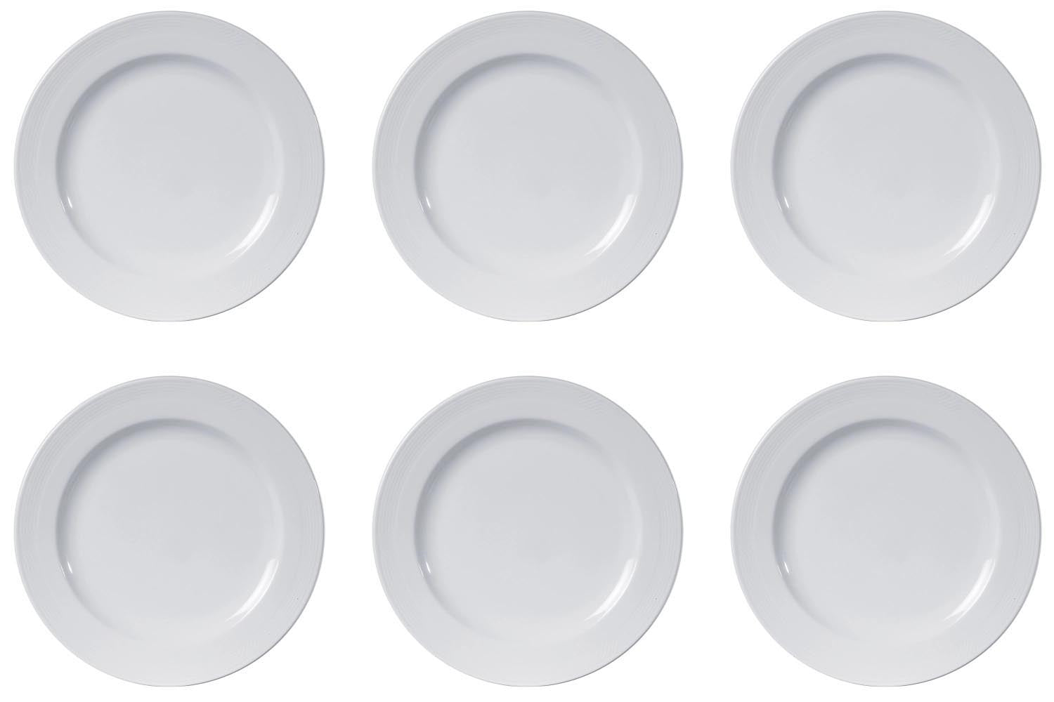 6er Set Karat 19 Teller flach 21cm Top CC in Weiss präsentiert im Onlineshop von KAQTU Design AG. Teller ist von Royal Porcelain