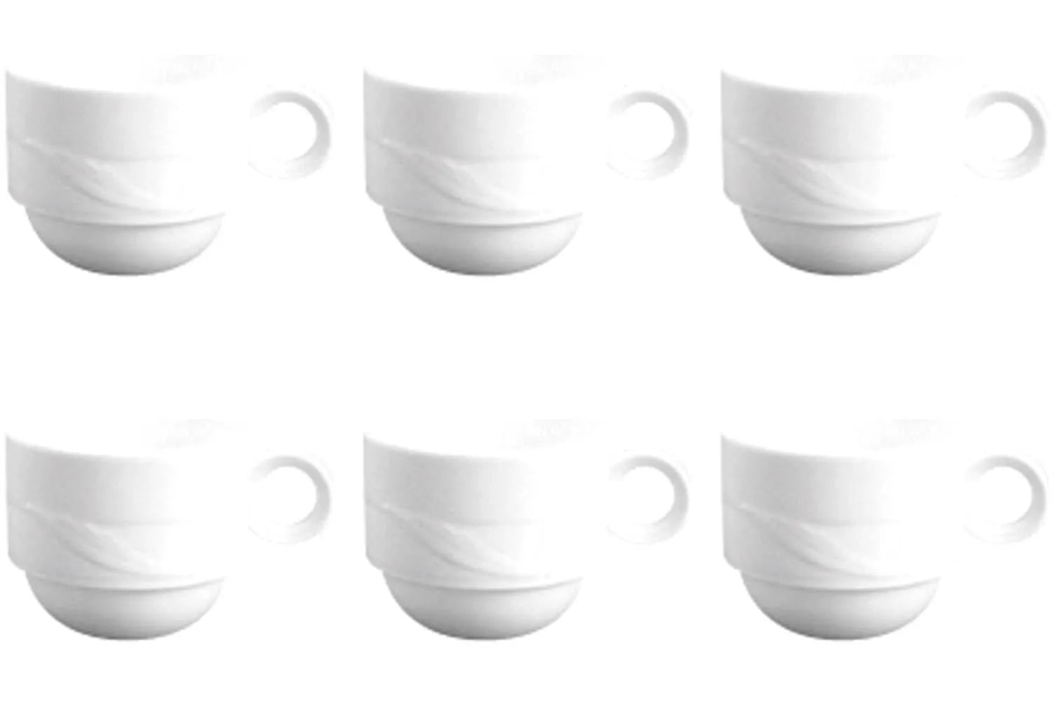 6er Set Maxa Dura 83 Kaffee Obertasse stapelbar 0.2lt Aligro in Weiss präsentiert im Onlineshop von KAQTU Design AG. Espressotassen ist von Royal Porcelain