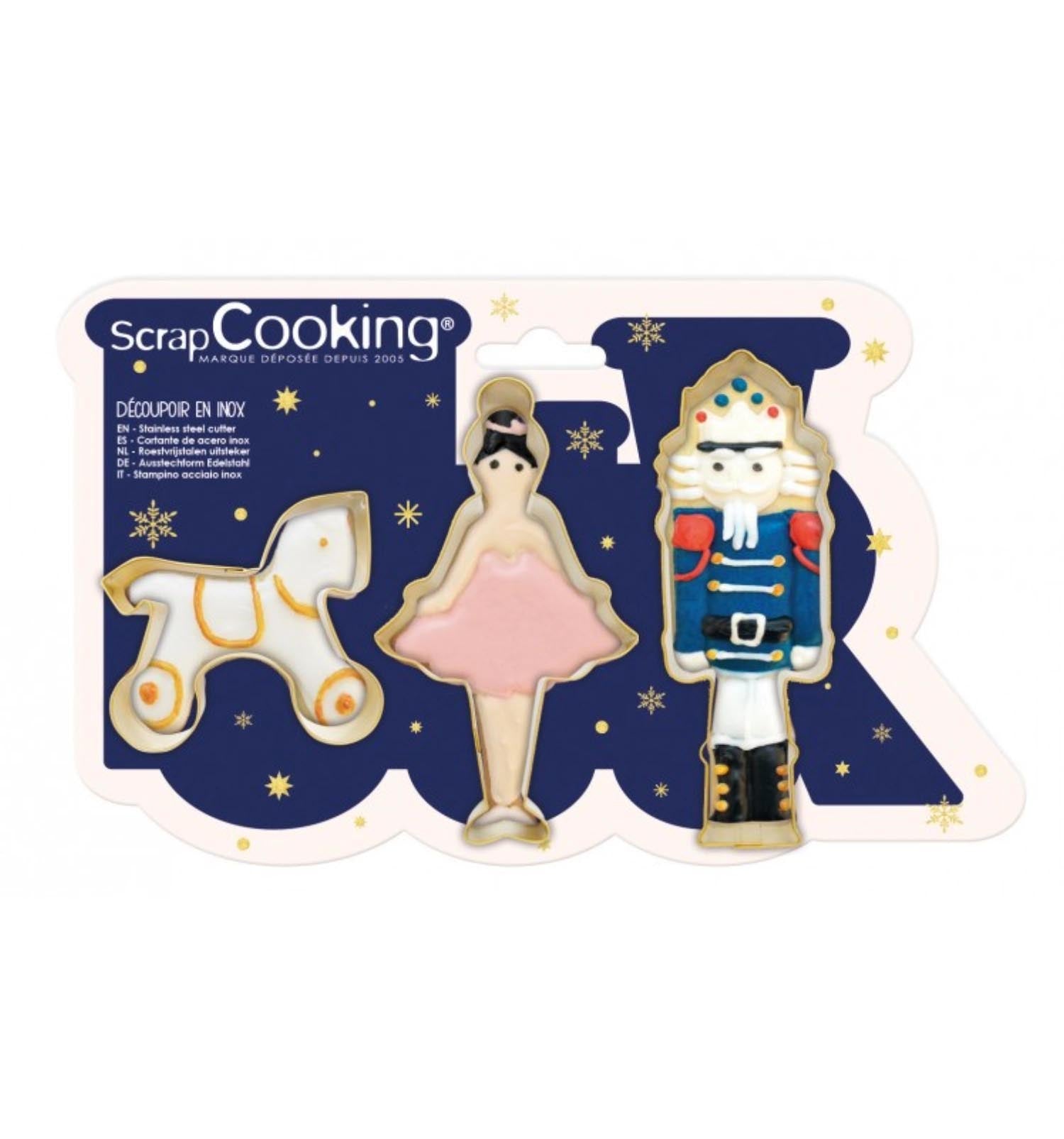 3er Set Ausstecher Nussknacker in Gold präsentiert im Onlineshop von KAQTU Design AG. Ausstecher ist von Scrap Cooking