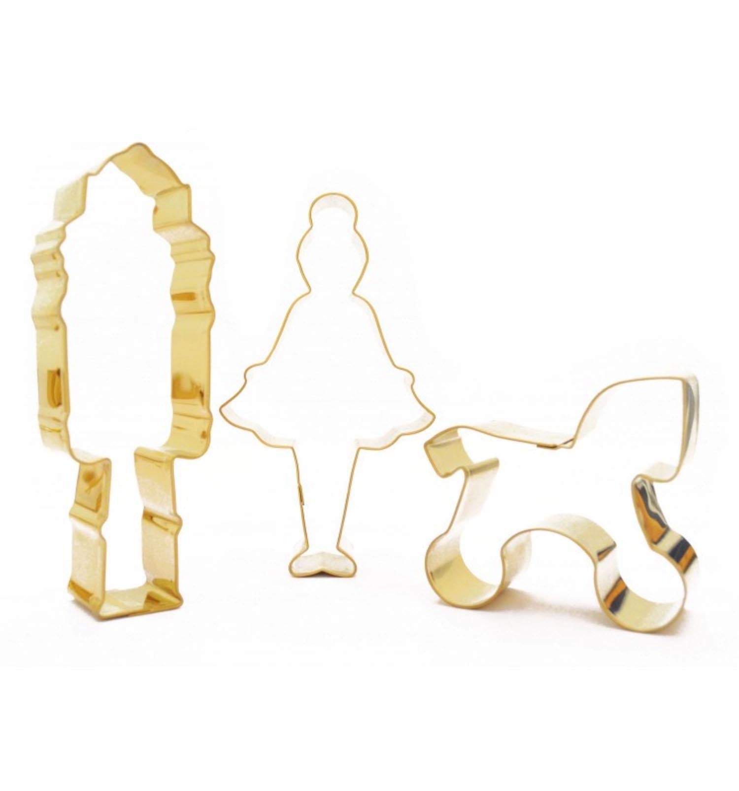 Set aus drei hochwertigen Nussknacker-Ausstechern von Scrap Cooking, ideal für kreative Backprojekte und festliche Dekorationen.