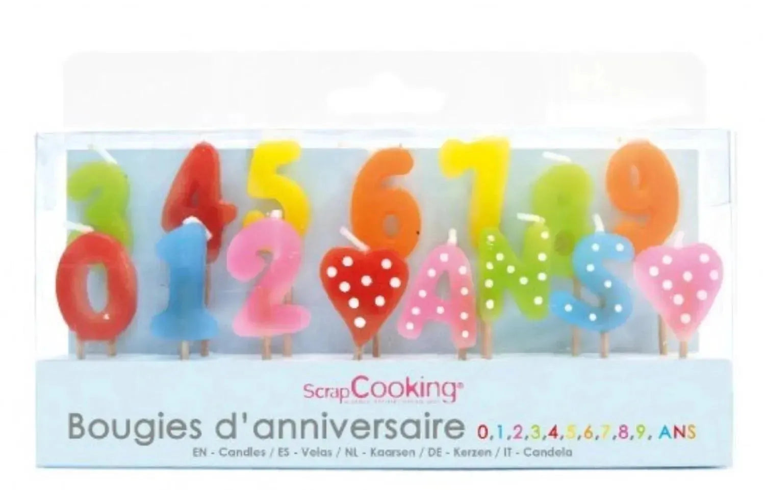 Geburtstag-Kerzen Zahlen & ANS 15 Stk. in Mehrfarbig präsentiert im Onlineshop von KAQTU Design AG. Küchenhelfer ist von Scrap Cooking