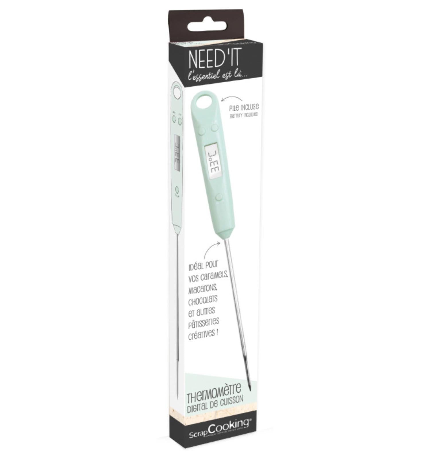 Lebensmittel Thermometer inkl. Batterie in Weiss präsentiert im Onlineshop von KAQTU Design AG. Backutensilien ist von Scrap Cooking